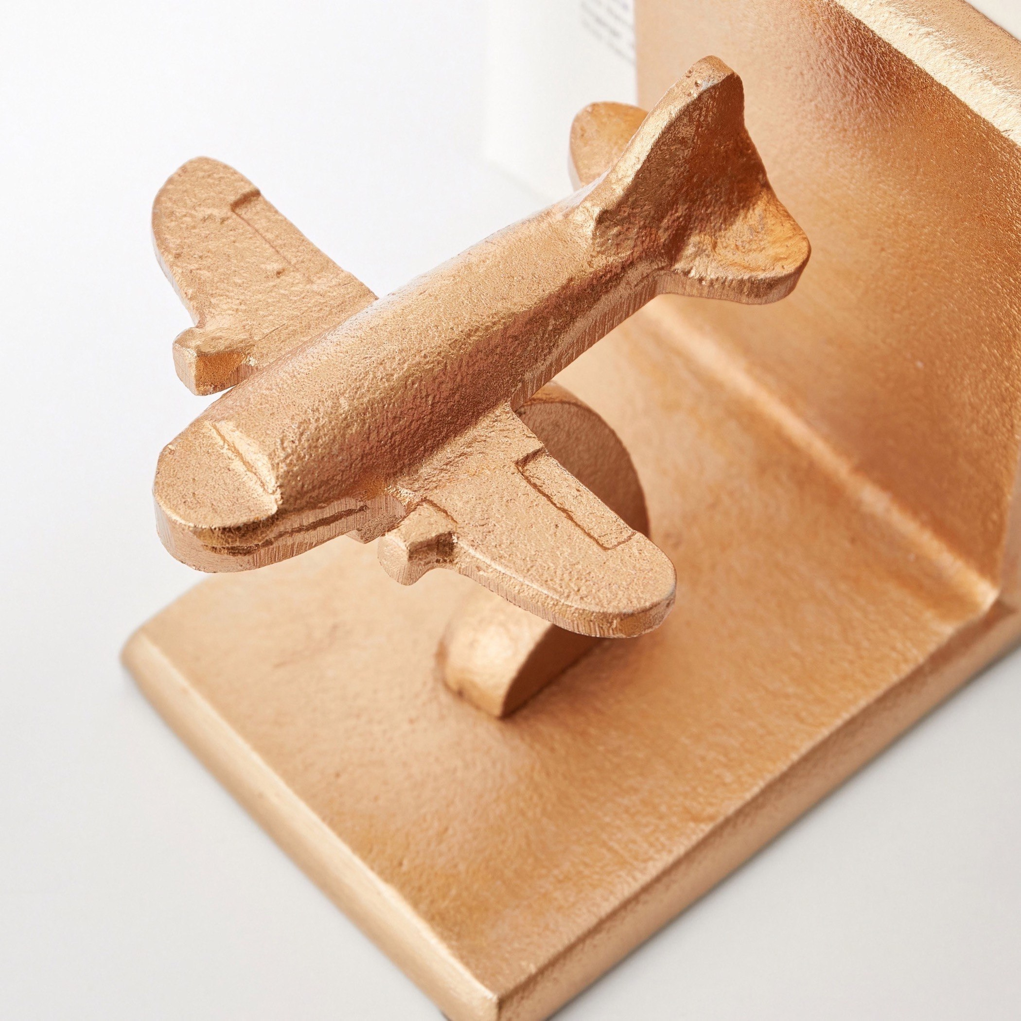 Curio Metal Aeroplane Bookends - 25x13 cm-hbxhomeware-homedecor-figurinesandornaments-image-3