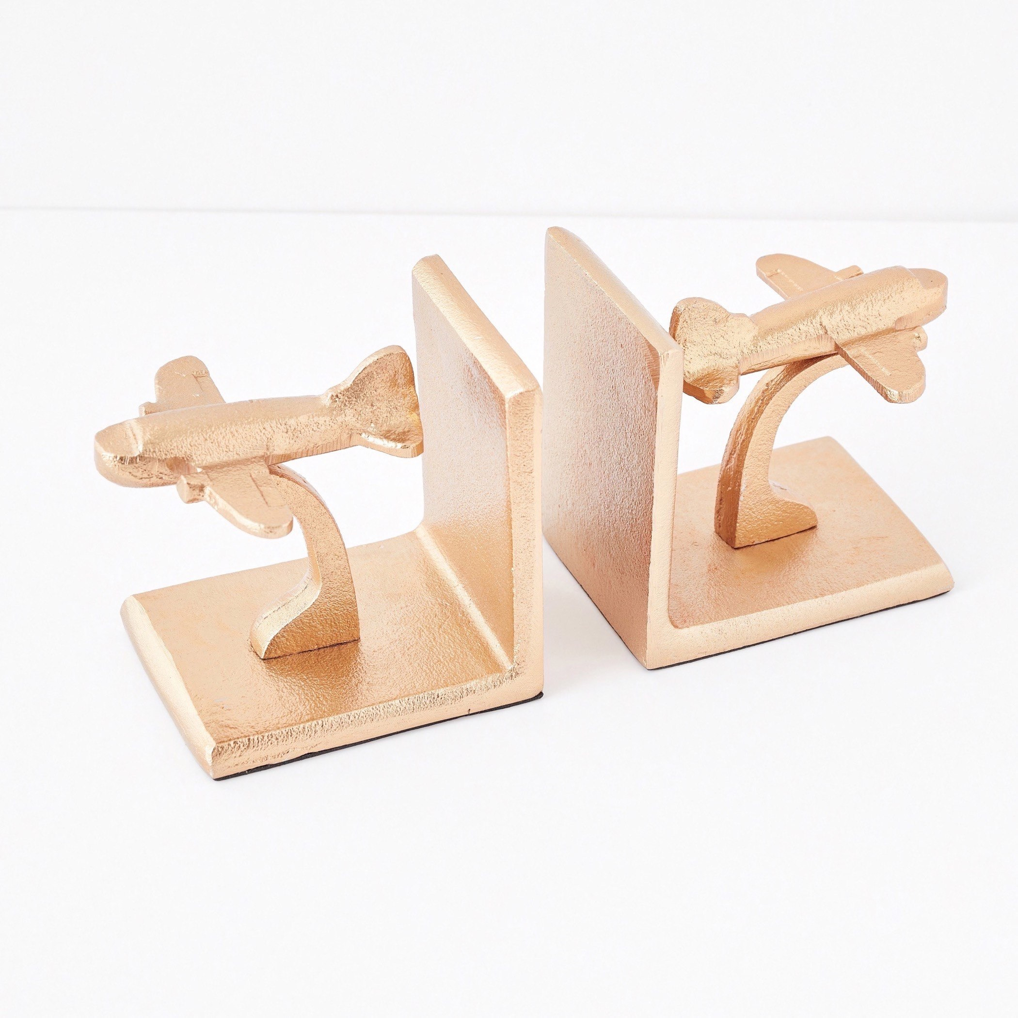 Curio Metal Aeroplane Bookends - 25x13 cm-hbxhomeware-homedecor-figurinesandornaments-image-5