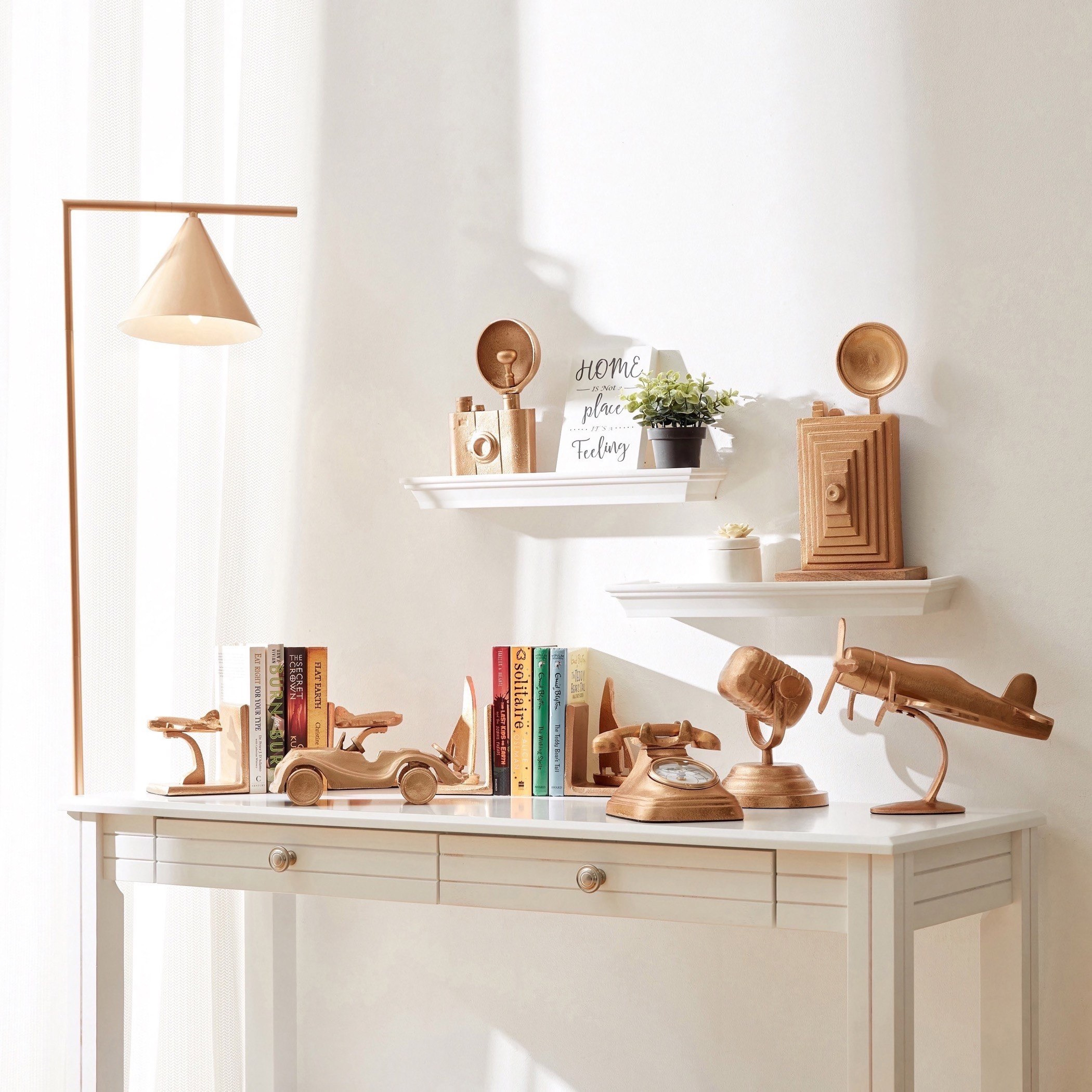 قطعة ديكور بتصميم كاميرا عتيقة معدنية من كيوريو - 17x12x12 سم-hbxhomeware-homedecor-figurinesandornaments-image-4