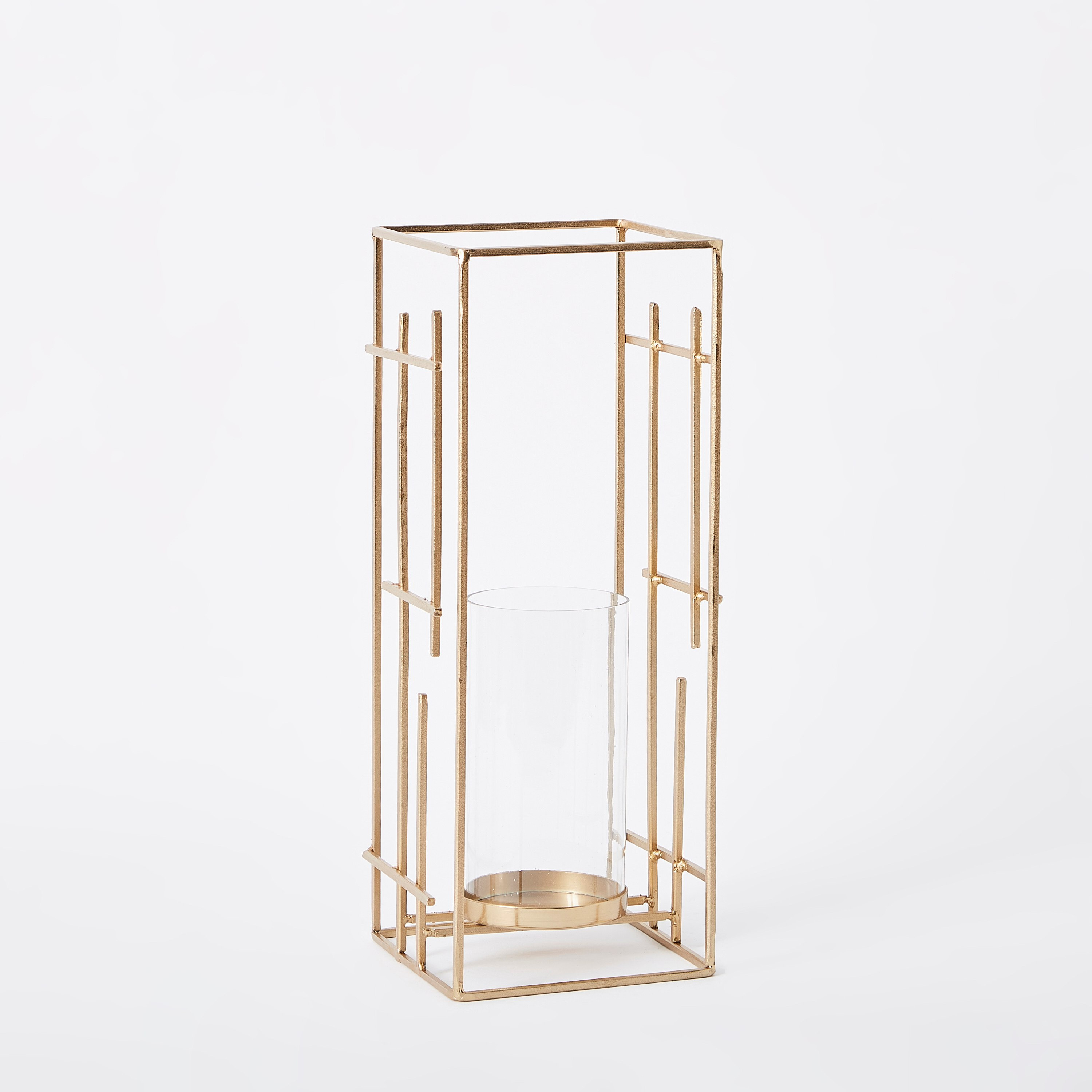 حامل شموع معدني من تريفيا - 15x15x40 سم-hbxlivingroom-decorandaccessories-candleholders-image-5