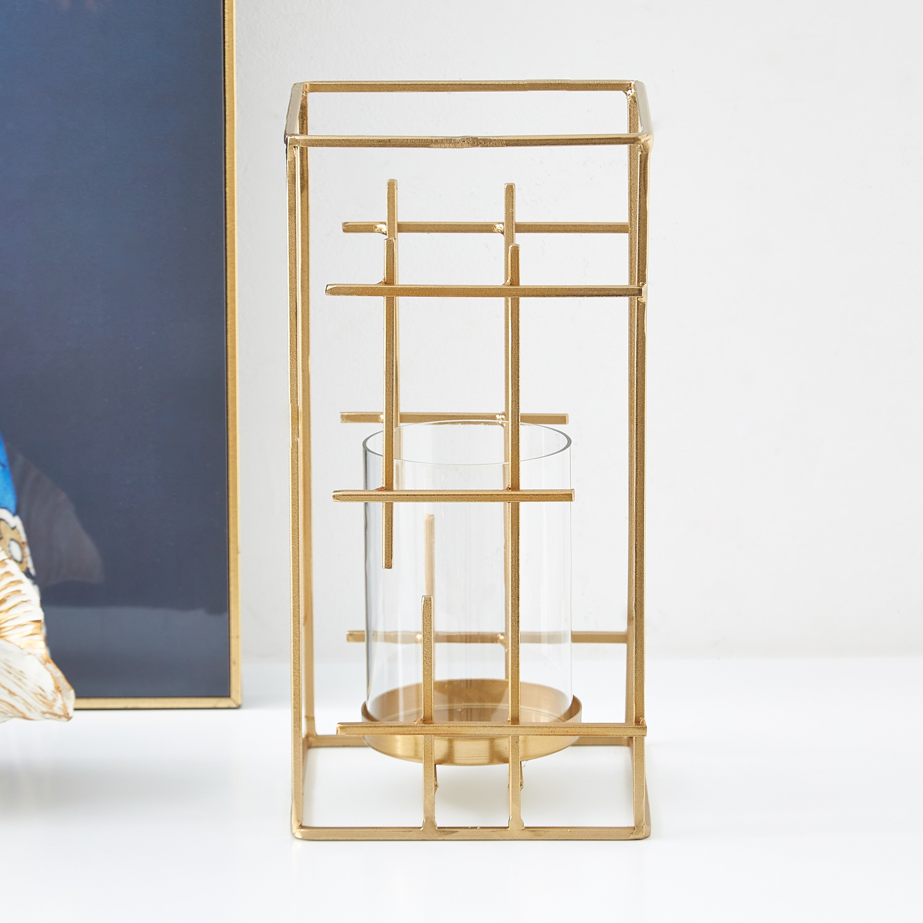 حامل شموع معدني من مياكي - 15x15x30 سم-hbxlivingroom-decorandaccessories-candleholders-image-1