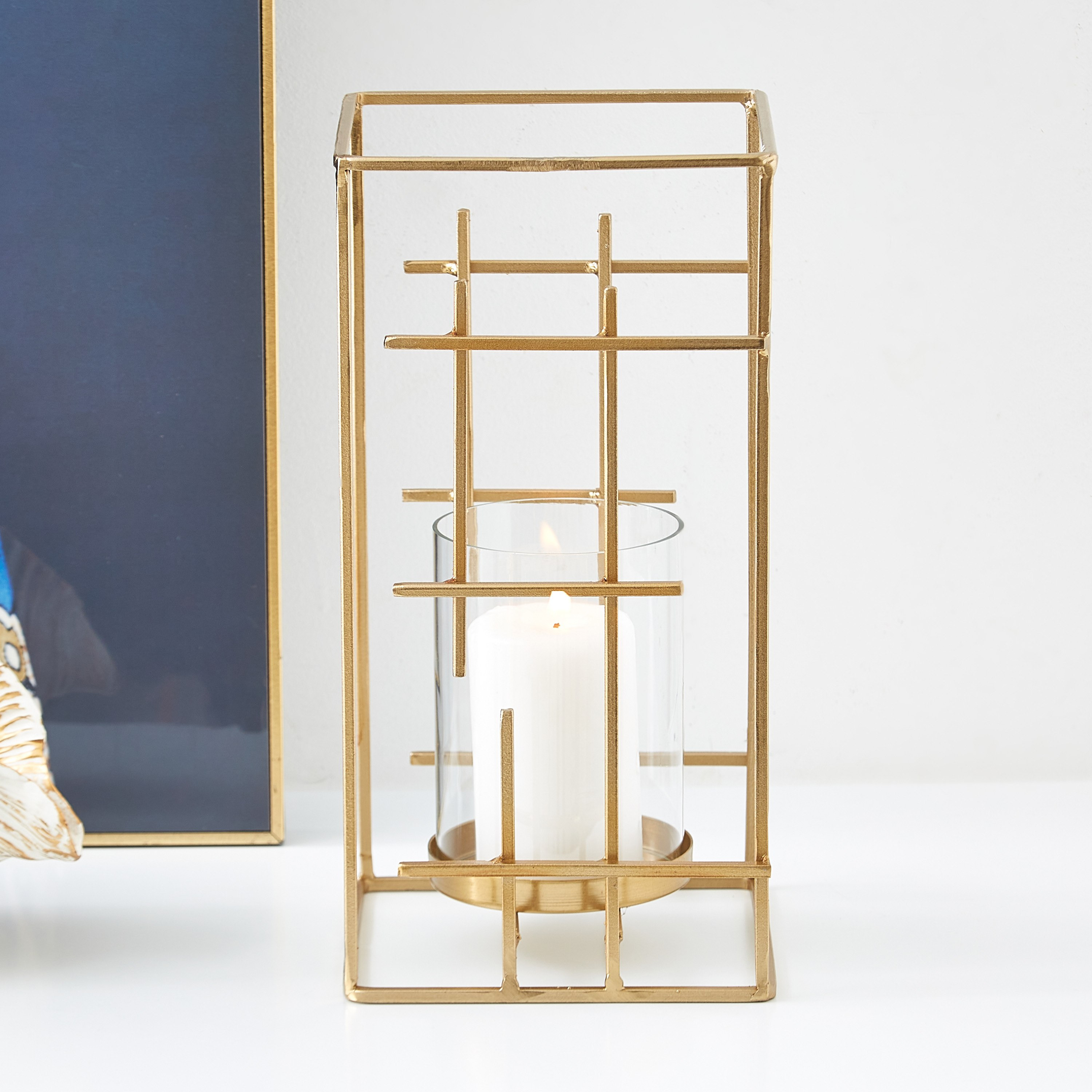 حامل شموع معدني من مياكي - 15x15x30 سم-hbxlivingroom-decorandaccessories-candleholders-image-2