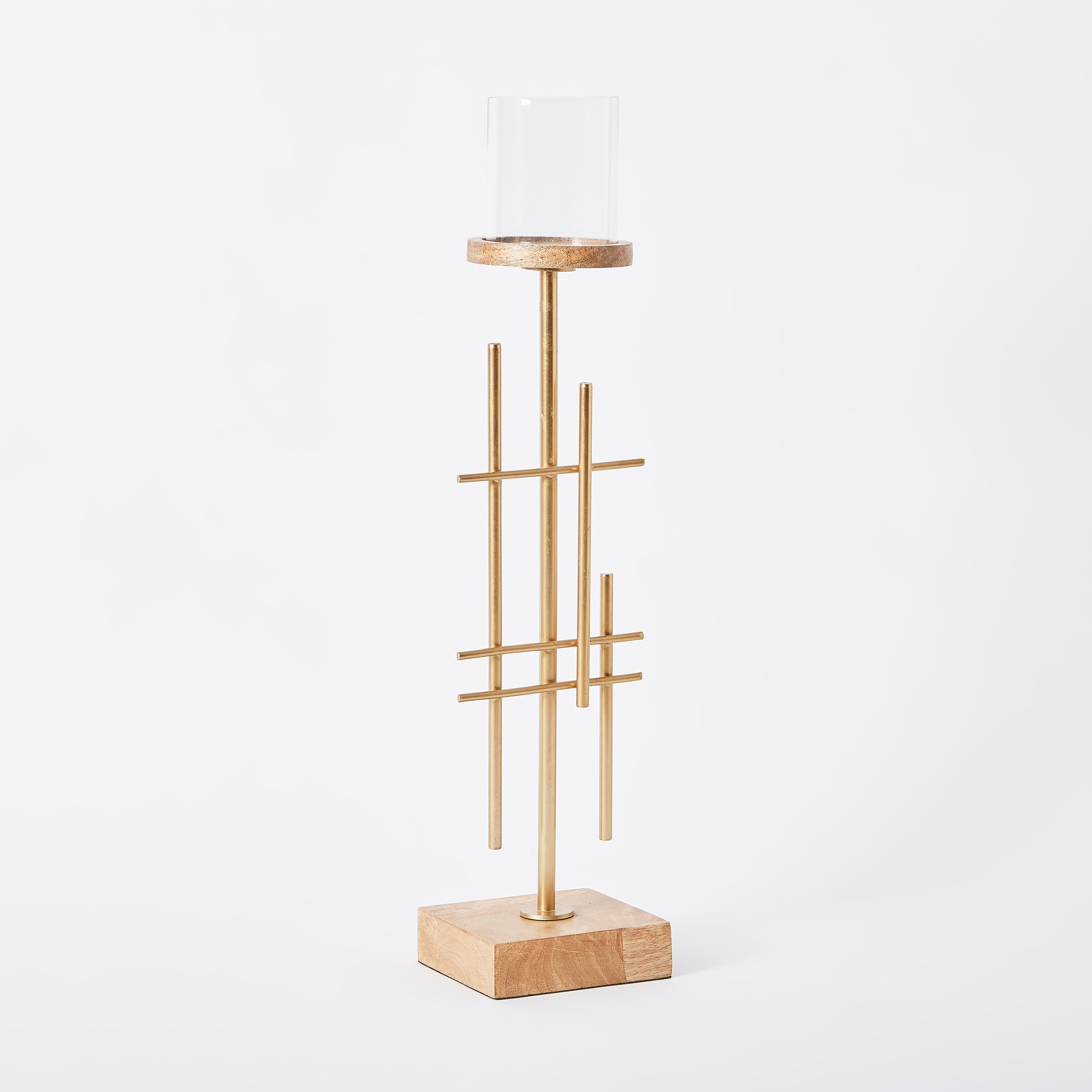 حامل شموع أرضي معدني من مياكي - 14x13x64 سم-hbxlivingroom-decorandaccessories-candleholders-image-5