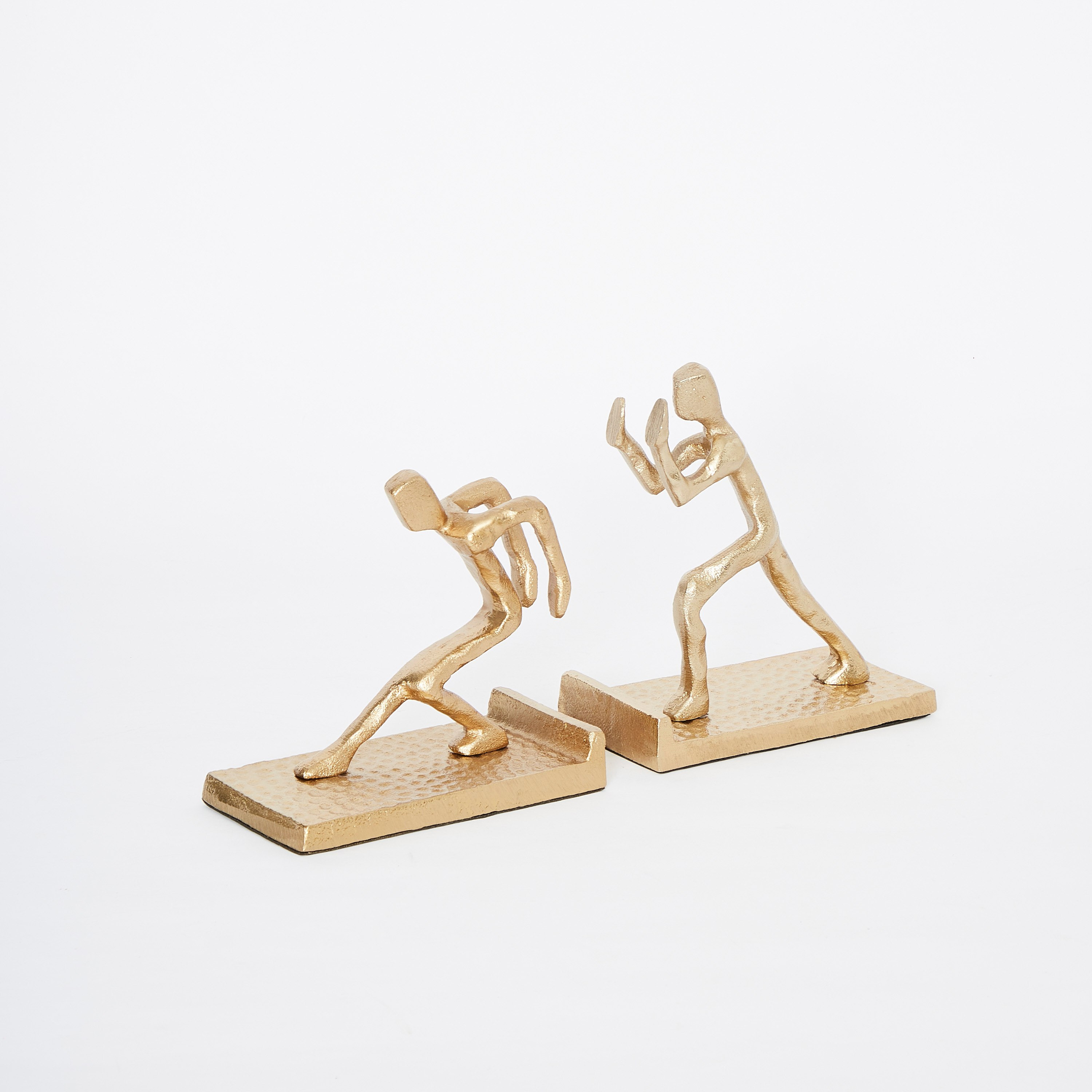 مساند كتب معدنية بتصميم تمثال لرجل يركض قطعتين من مياكي - 14x9x32 سم-hbxhomeware-homedecor-figurinesandornaments-image-5