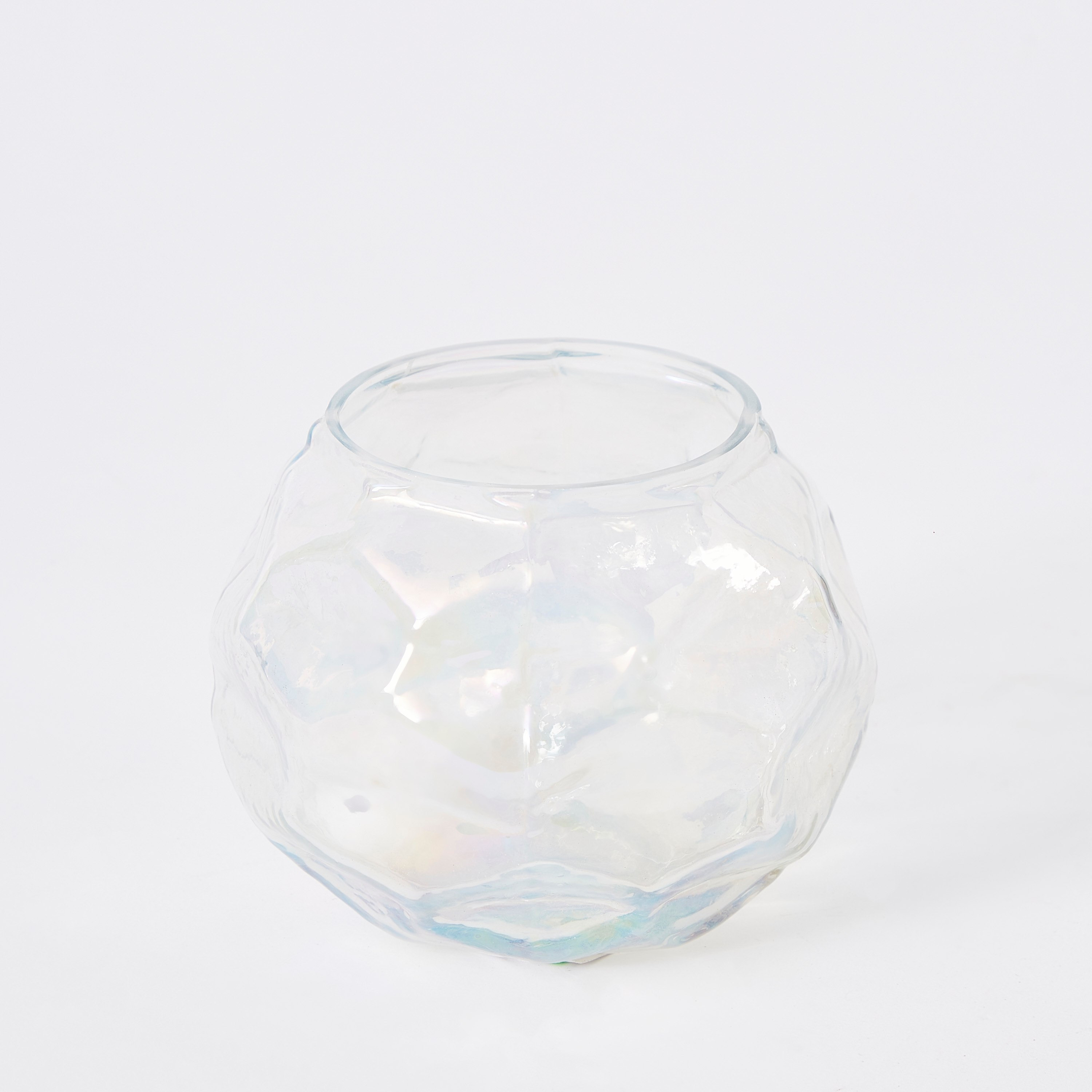 حامل شموع زجاجي لؤلؤي من مياكي - 10x10x8 سم-hbxlivingroom-decorandaccessories-candleholders-image-5