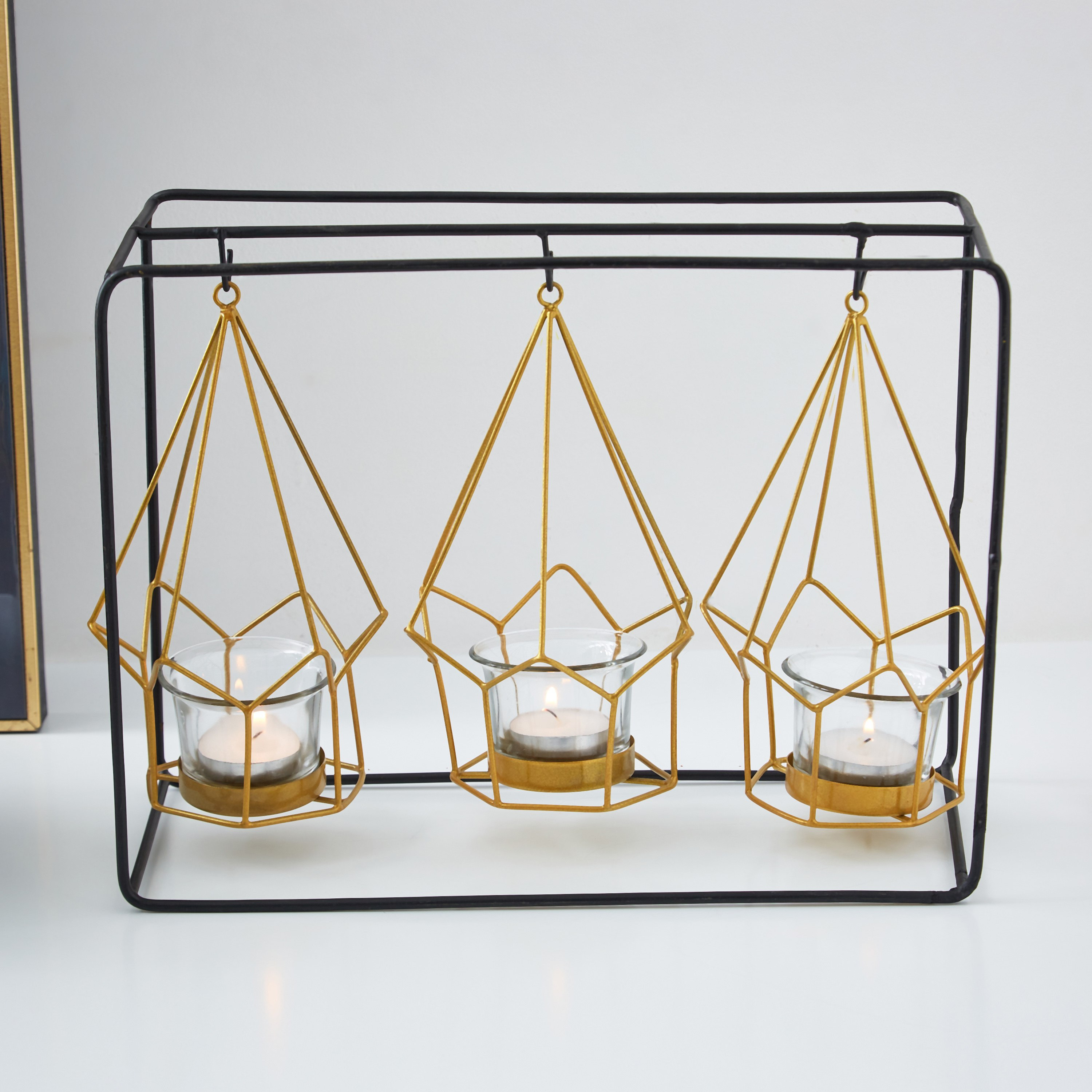 حامل شموع معدني معلّق من مياكي - 29.5x13x23 سم-hbxlivingroom-decorandaccessories-candleholders-image-3