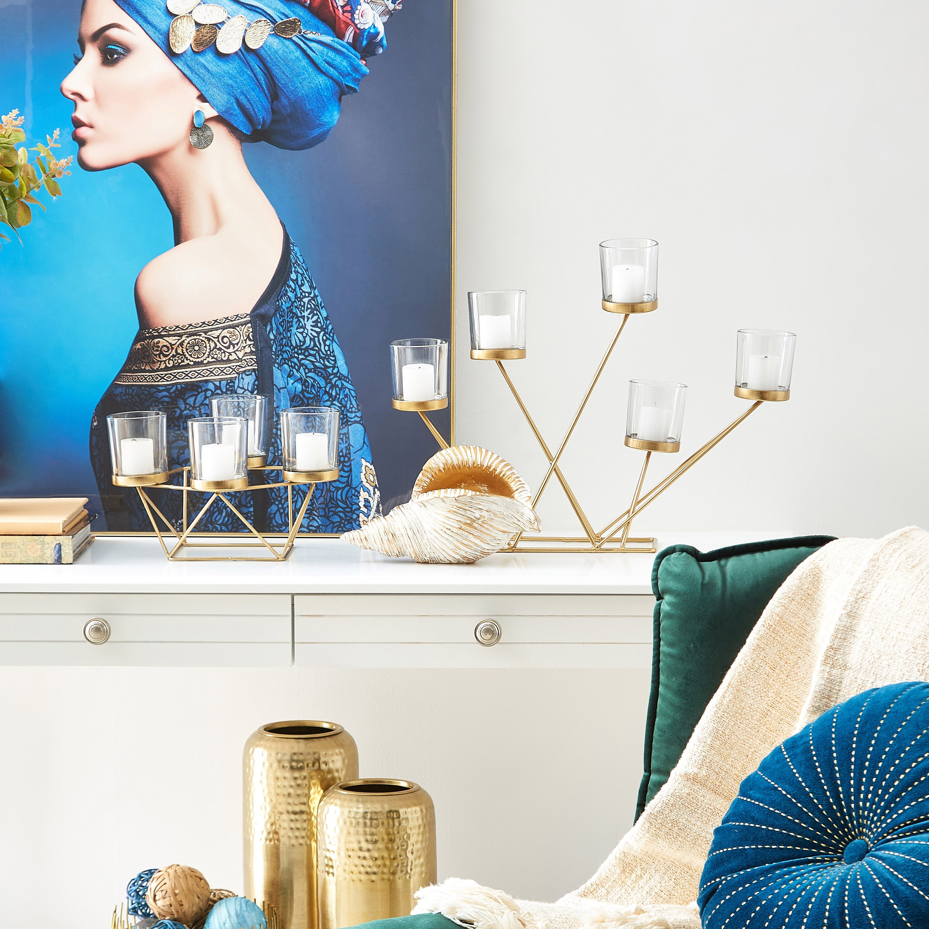 حامل شموع معدني من مياكي - 24x24x18 سم-hbxlivingroom-decorandaccessories-candleholders-image-4