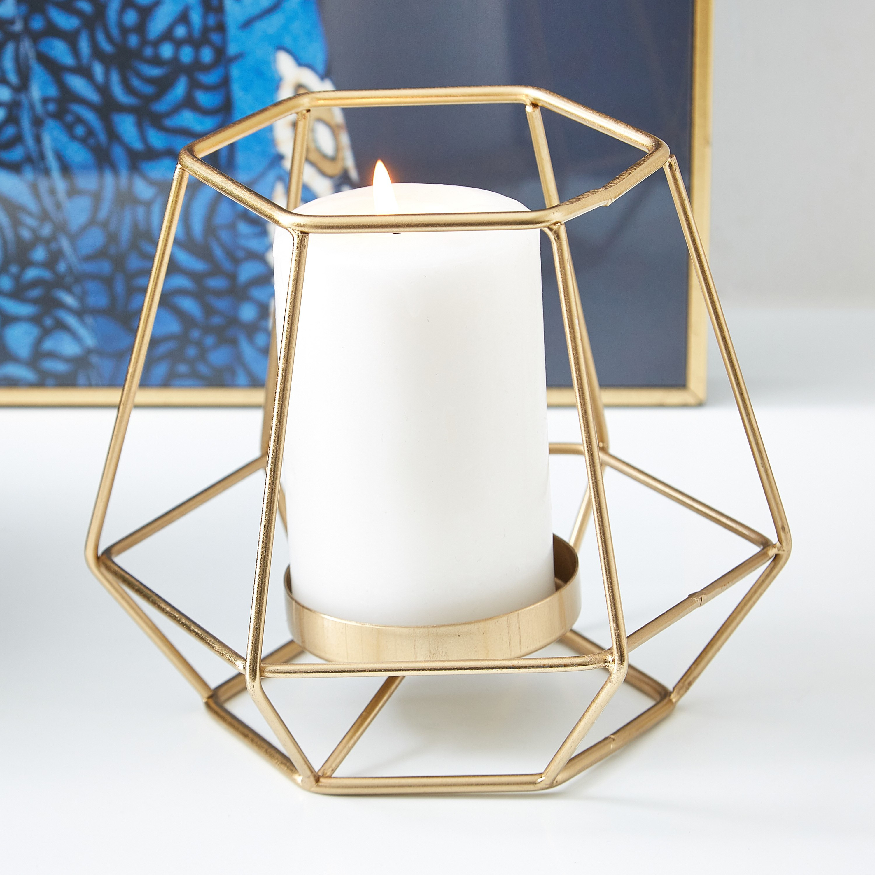 حامل شموع فوتيف معدن من مياكي - 14x14x10 سم-hbxlivingroom-decorandaccessories-candleholders-image-2