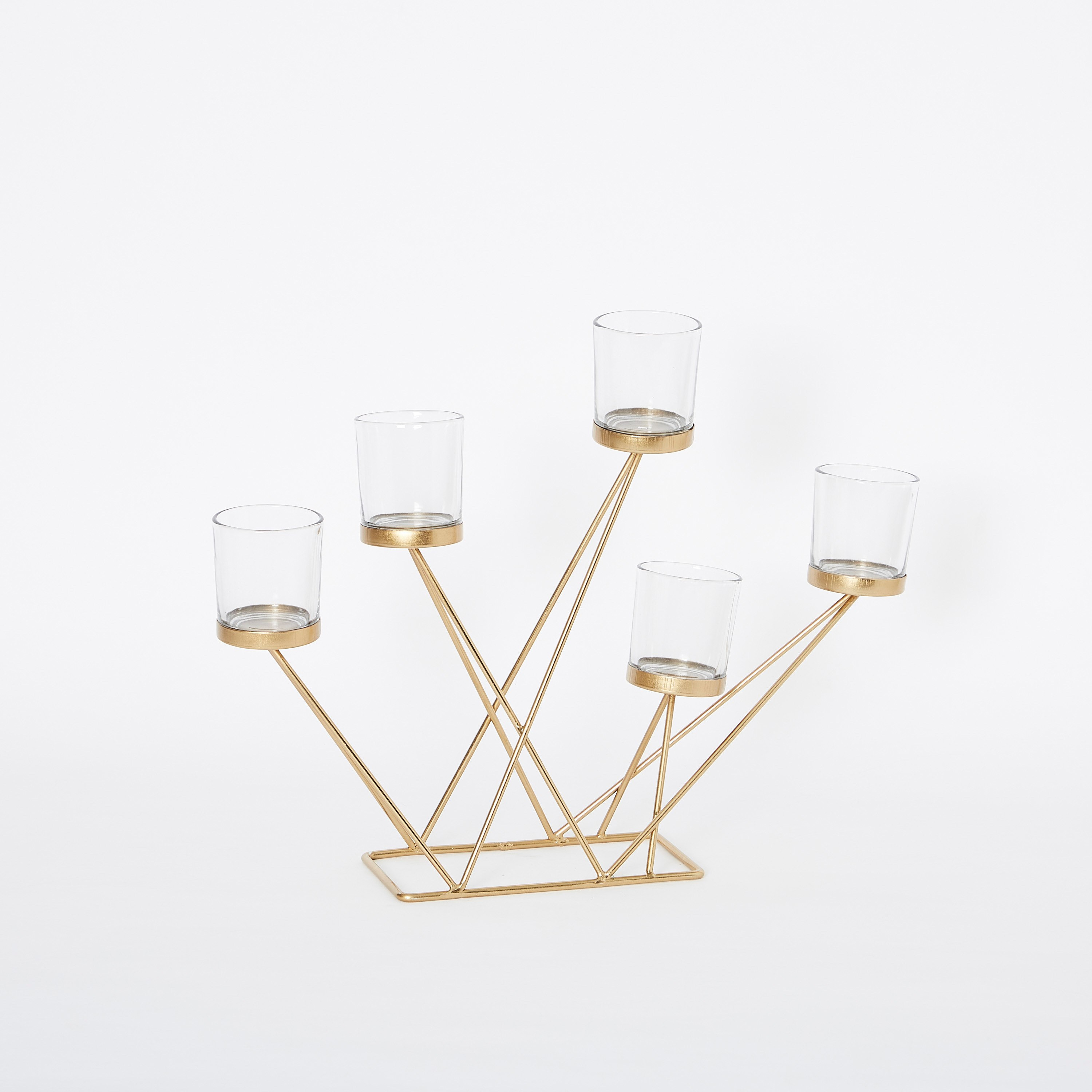 حامل شموع معدني نايكي من مياكي - 48x12x38 سم-hbxlivingroom-decorandaccessories-candleholders-image-5