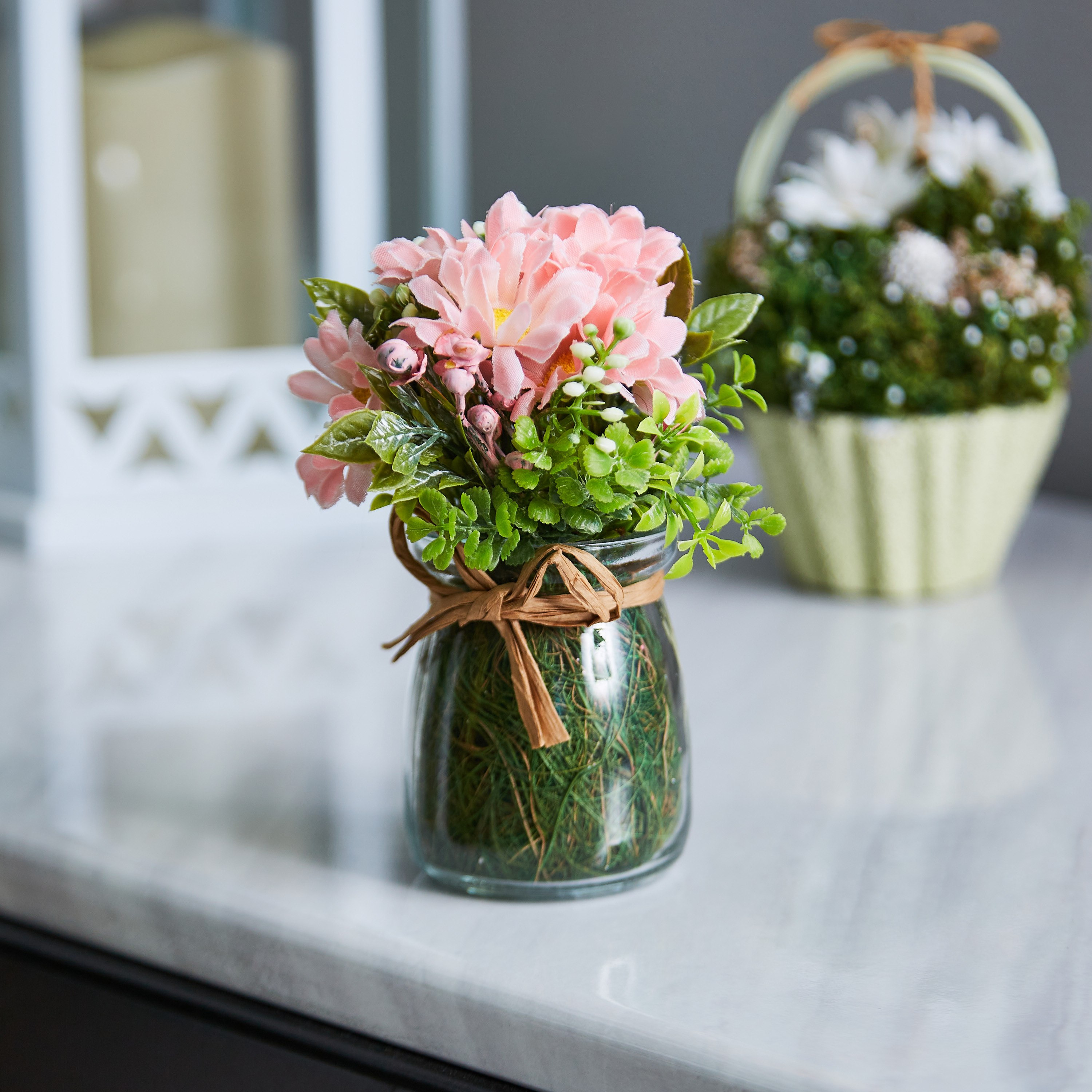 باقة زهور قائمة من إيريس - 17x17x22 سم-hbxdecorandfurnishings-homeaccessories-artificialflowersandplants-image-1