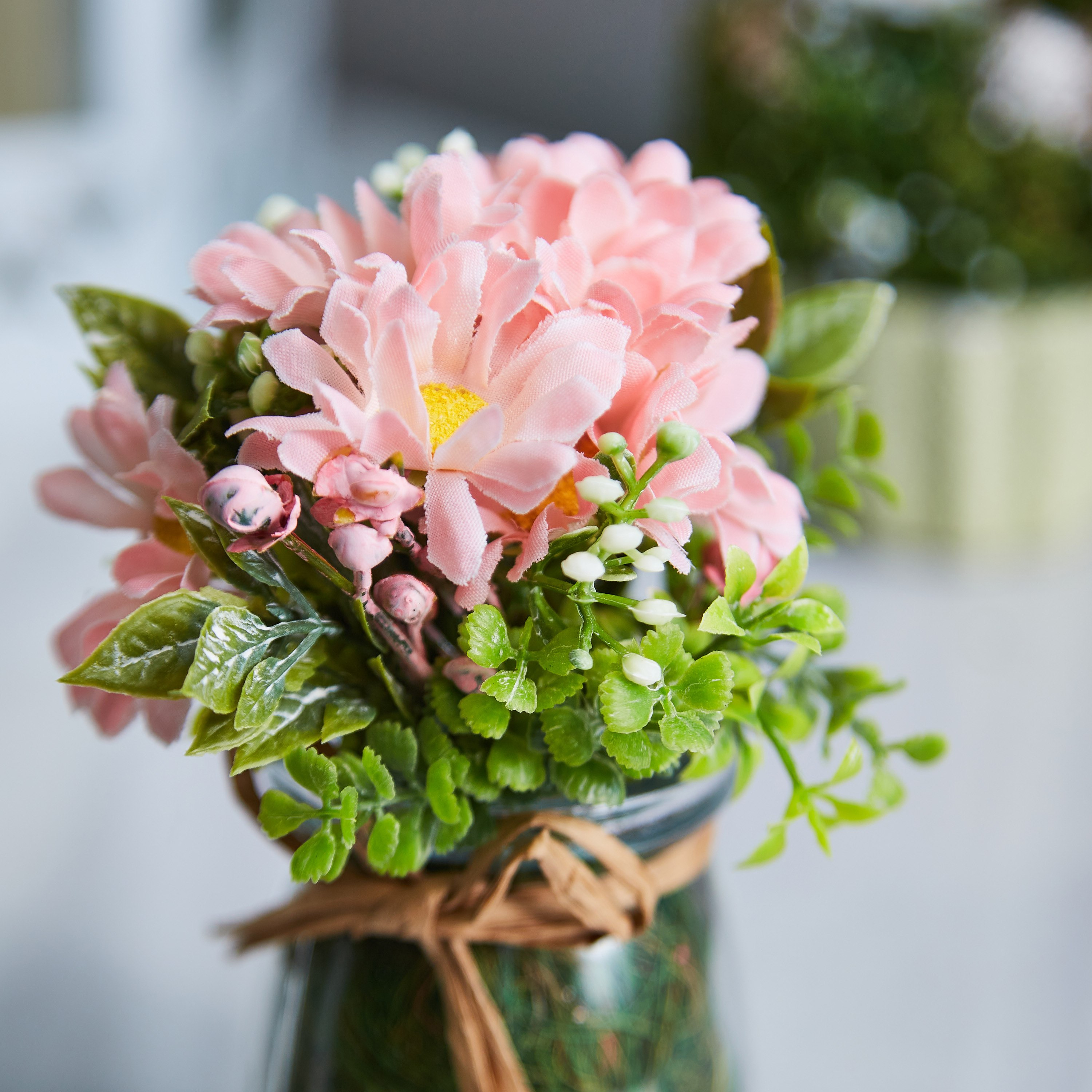 باقة زهور قائمة من إيريس - 17x17x22 سم-hbxdecorandfurnishings-homeaccessories-artificialflowersandplants-image-2