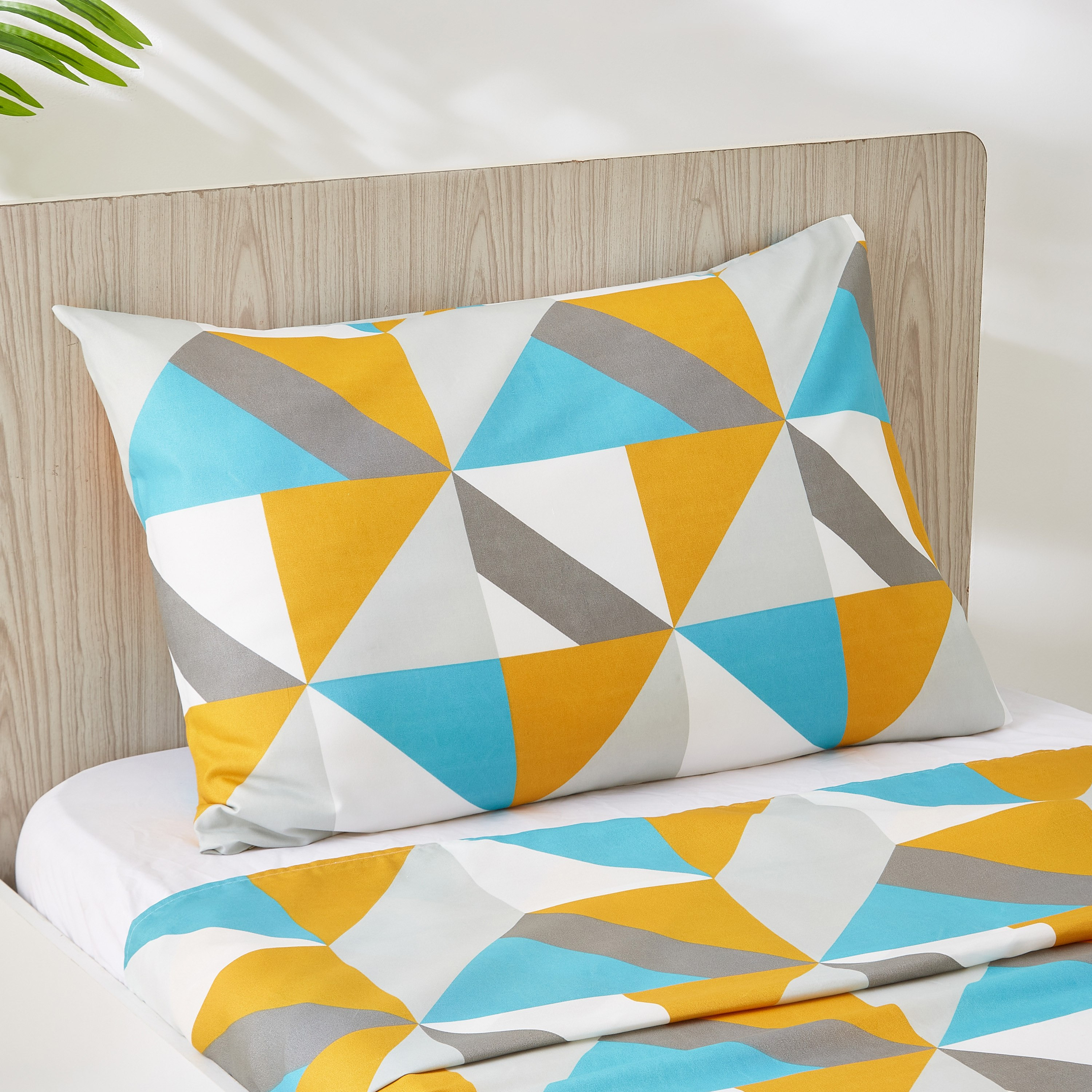 طقم شرشف مسطح فردي مايكروفايبر بطبعات قطعتين من أتلانتا جايد - 150x260 سم-hbxhomeware-hbxbedroom-image-3