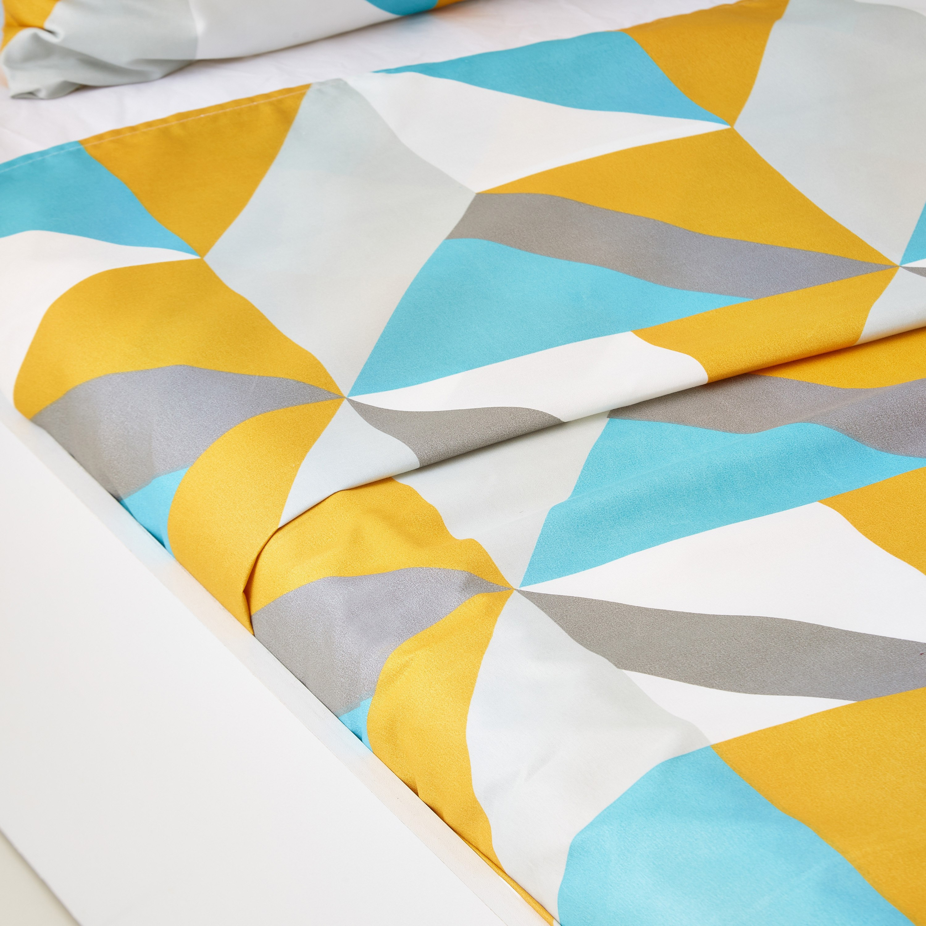 طقم شرشف مسطح فردي مايكروفايبر بطبعات قطعتين من أتلانتا جايد - 150x260 سم-hbxhomeware-hbxbedroom-image-4