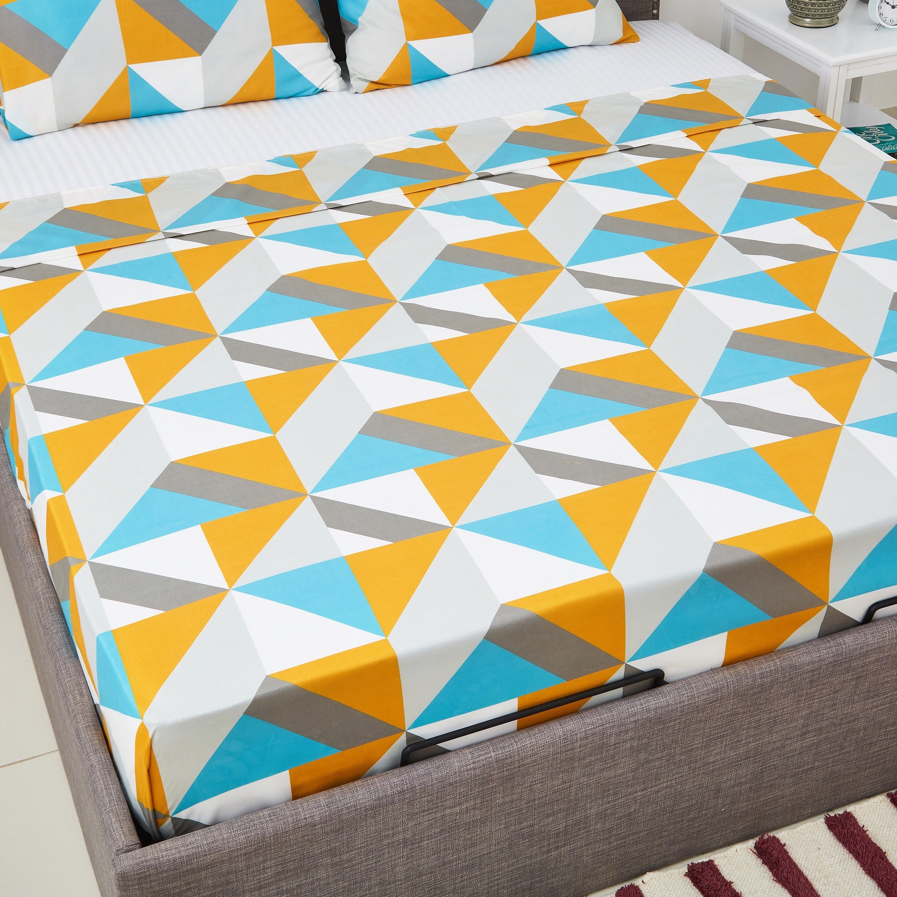 طقم شرشف مسطح كينج 3 قطع بطبعات من أتلانتا جايد - 240×260 سم-hbxhomeware-hbxbedroom-image-3