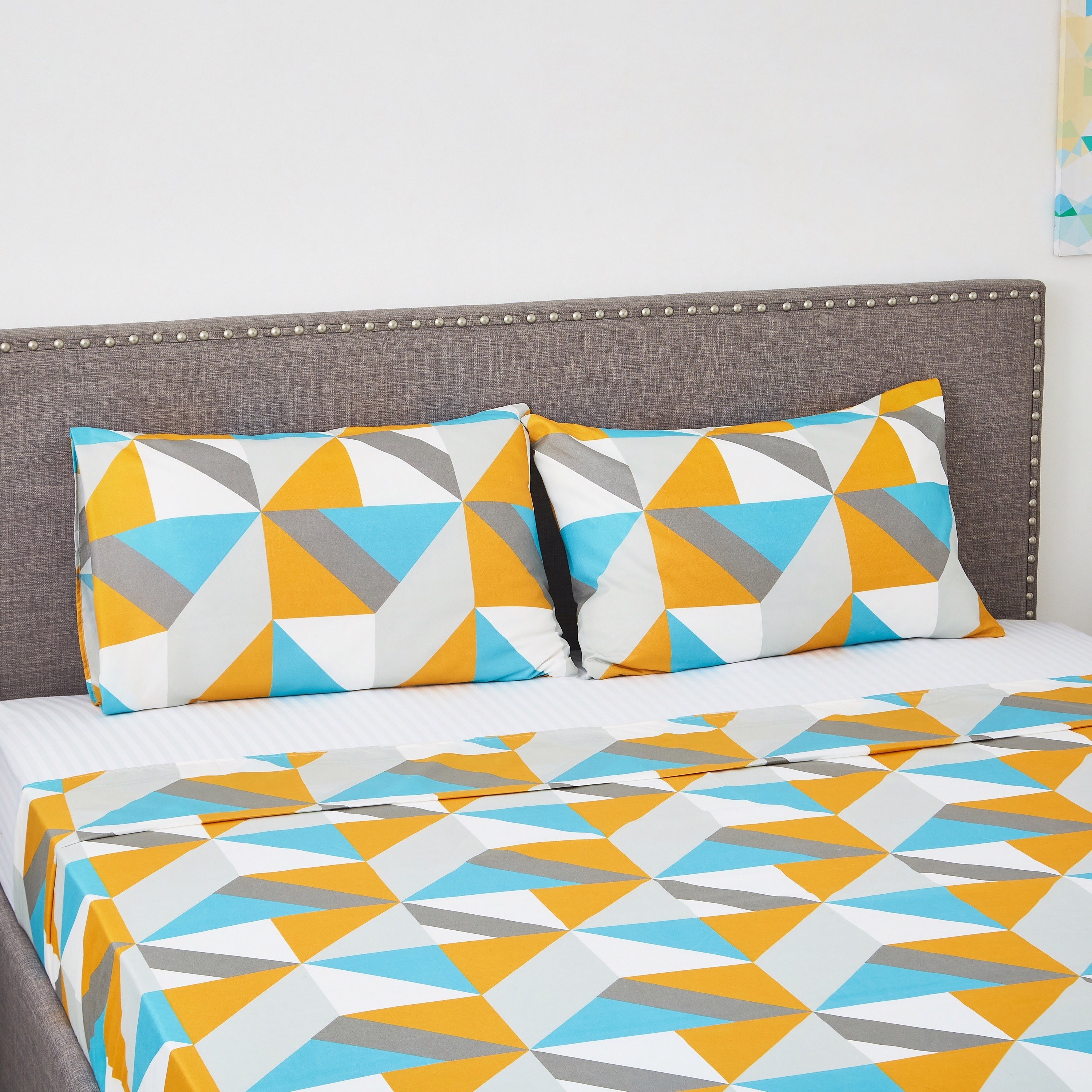 طقم شرشف مسطح كينج 3 قطع بطبعات من أتلانتا جايد - 240×260 سم-hbxhomeware-hbxbedroom-image-4