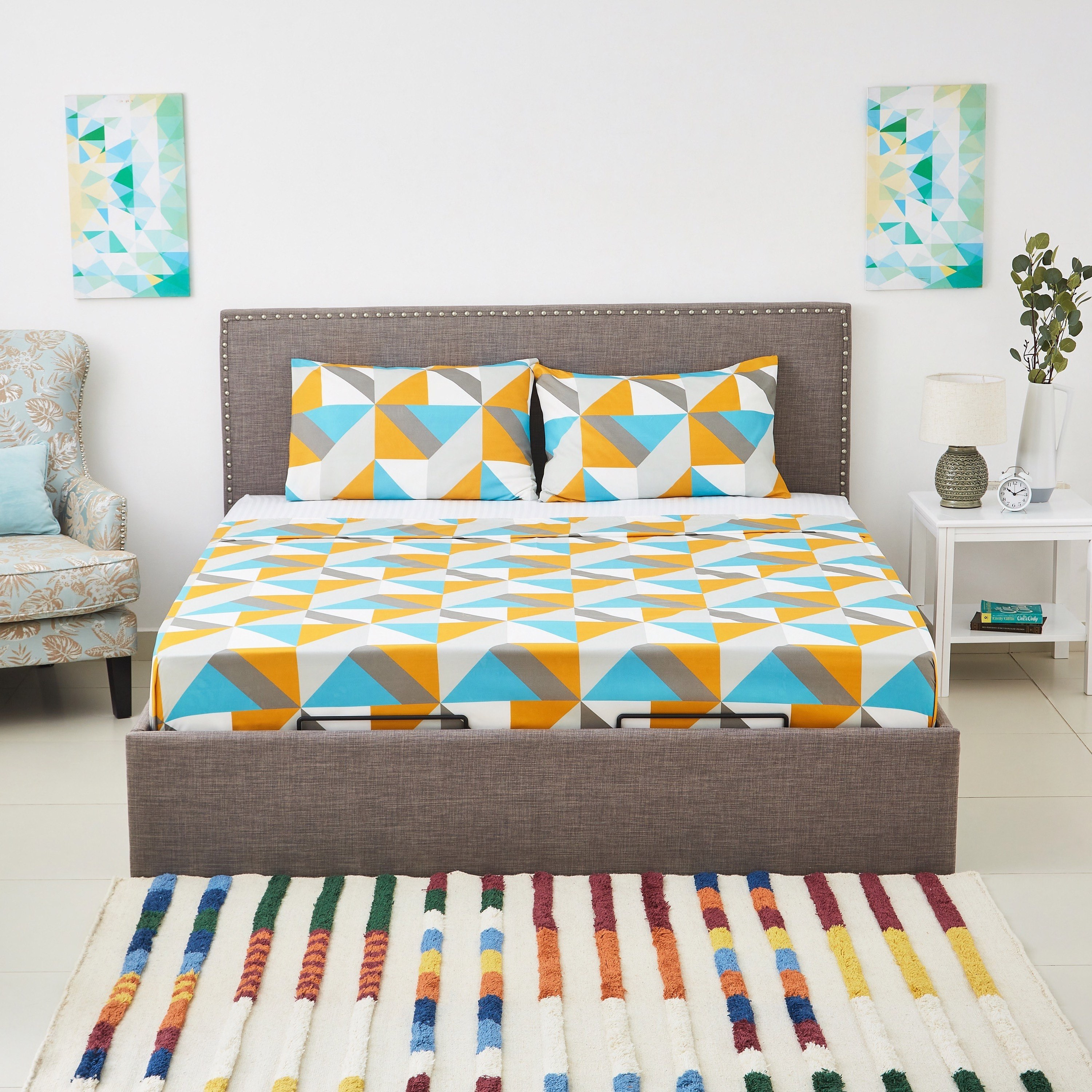 طقم شرشف مسطح كينج 3 قطع بطبعات من أتلانتا جايد - 240×260 سم-hbxhomeware-hbxbedroom-image-6