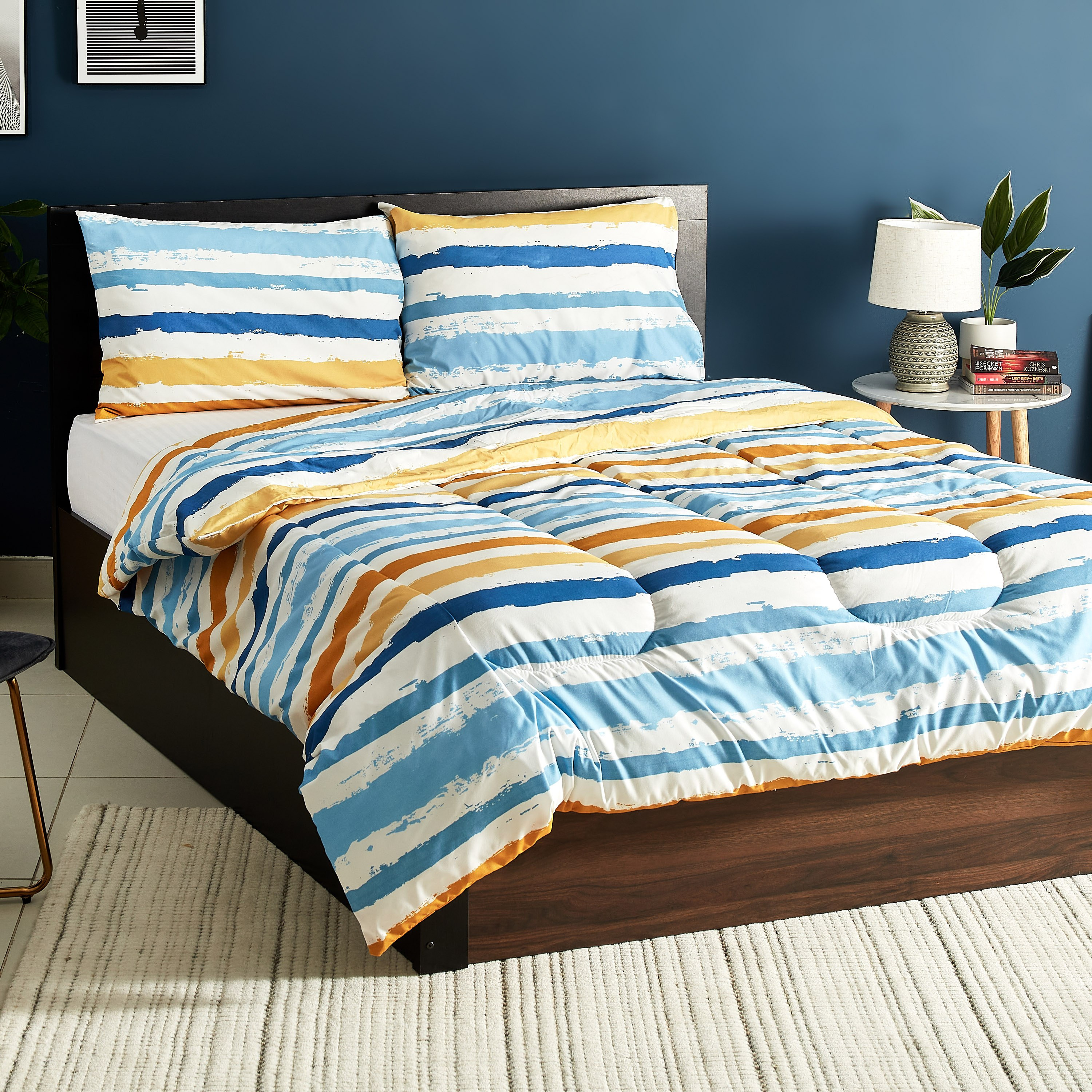 Ontario Brush Stroke 3-Piece King Microfibre Comforter Set -220x240 cm-hbxhomeware-hbxdecorandfurnishings-image-1