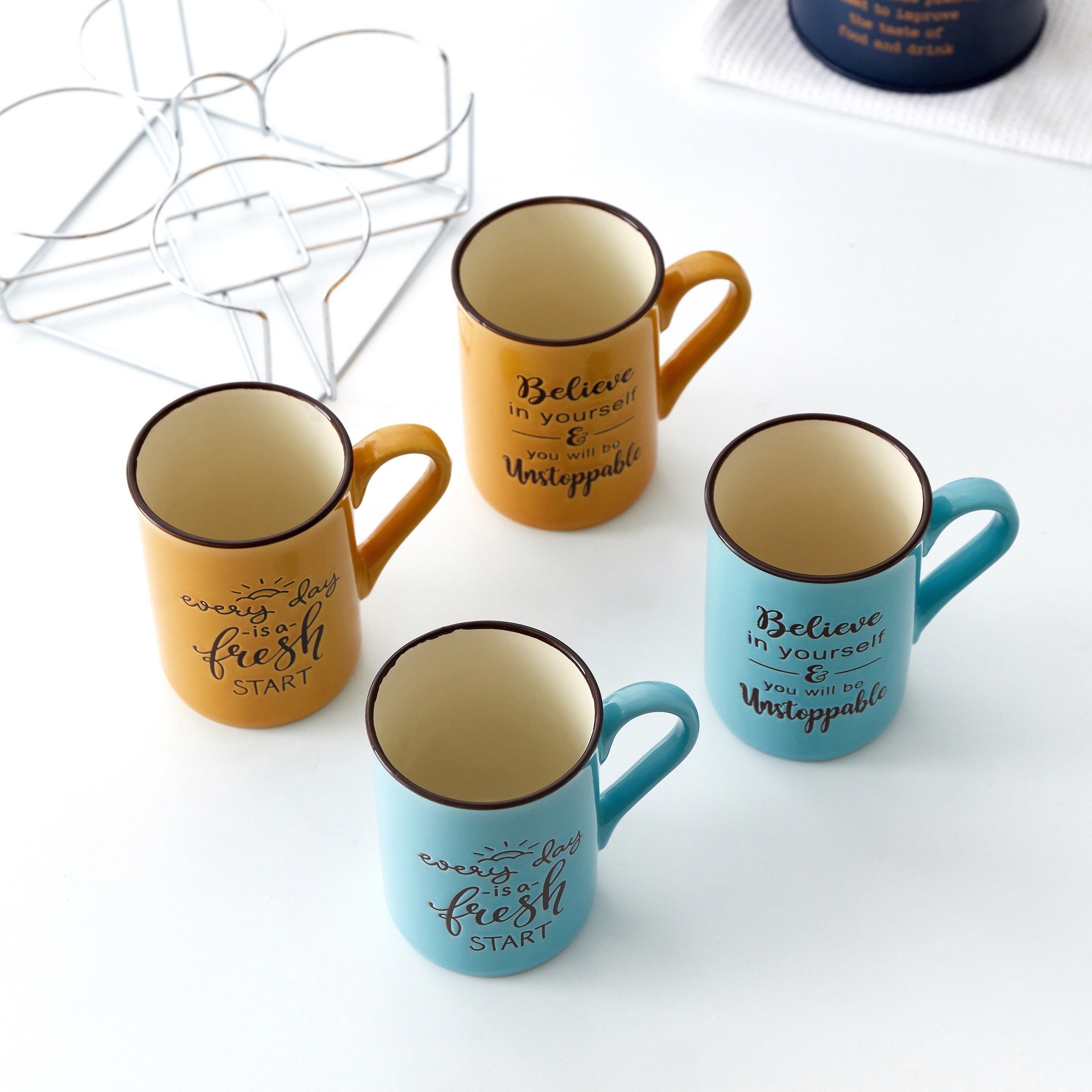 طقم مجّات خزفيّة من 5 قطع-hbxhomeware-diningandtabletop-coffeeandteasets-image-2