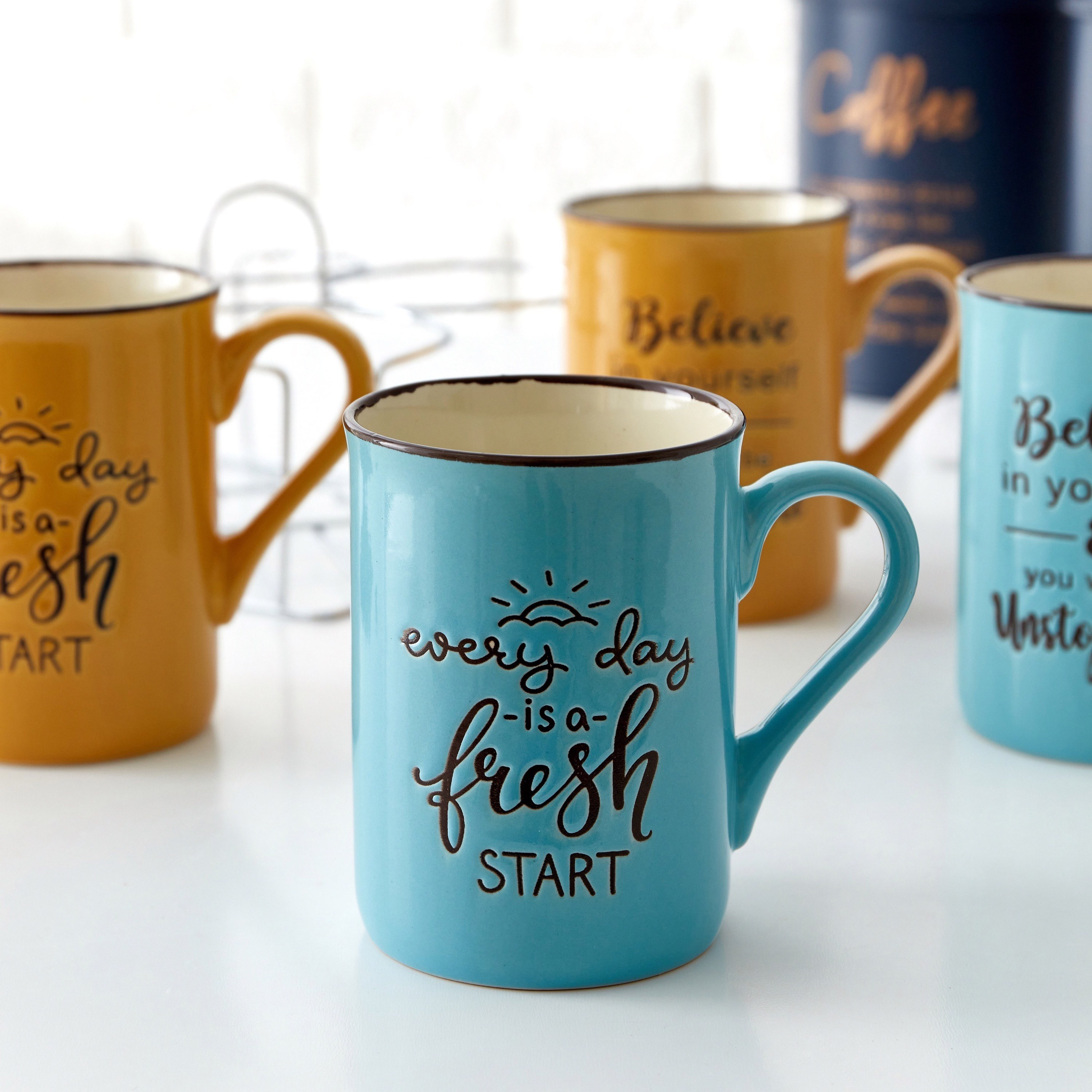 طقم مجّات خزفيّة من 5 قطع-hbxhomeware-diningandtabletop-coffeeandteasets-image-3