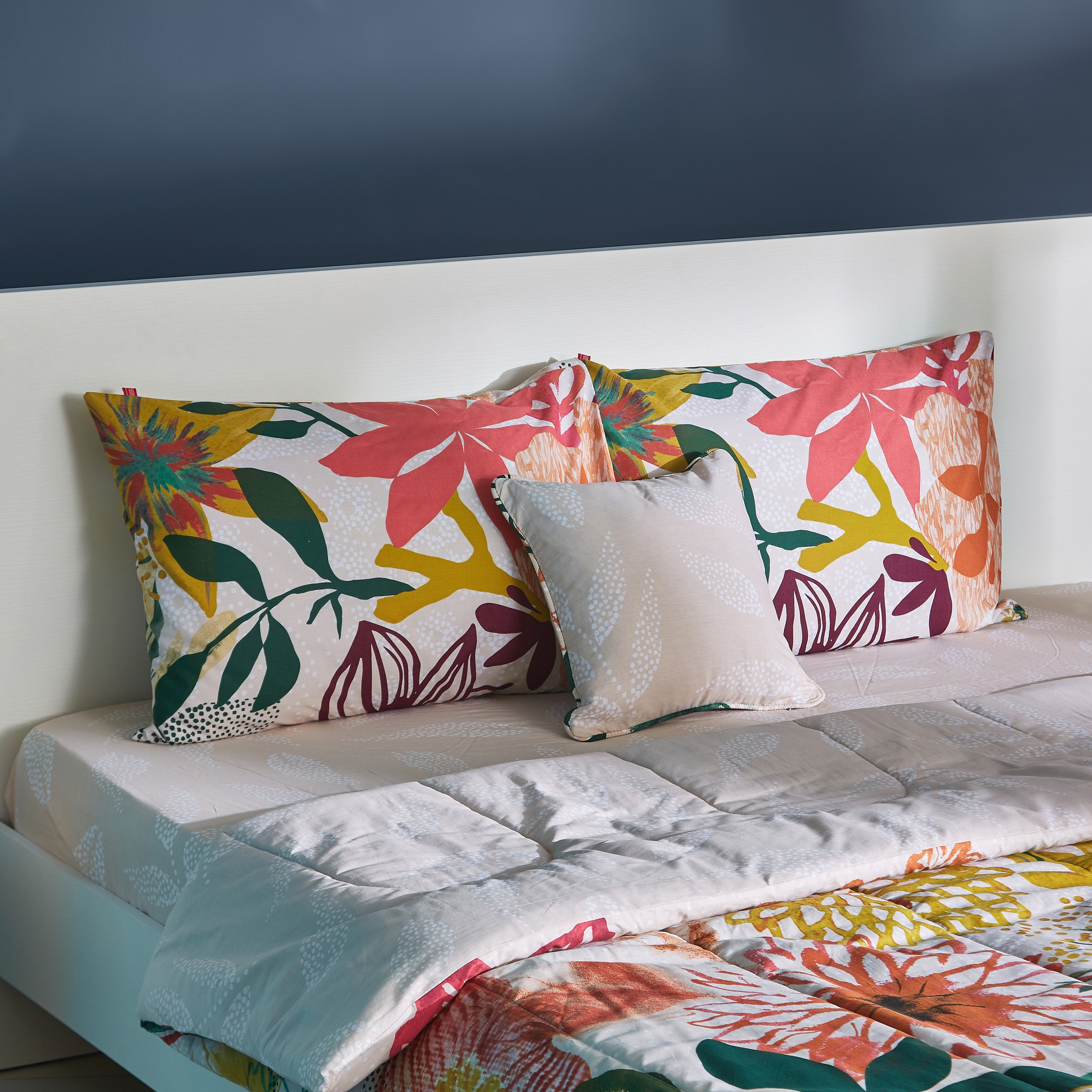 طقم لحاف قطن مزدوج بطبعات 5 قطع من فلوري - 160x220 سم-hbxhomeware-hbxdecorandfurnishings-image-4