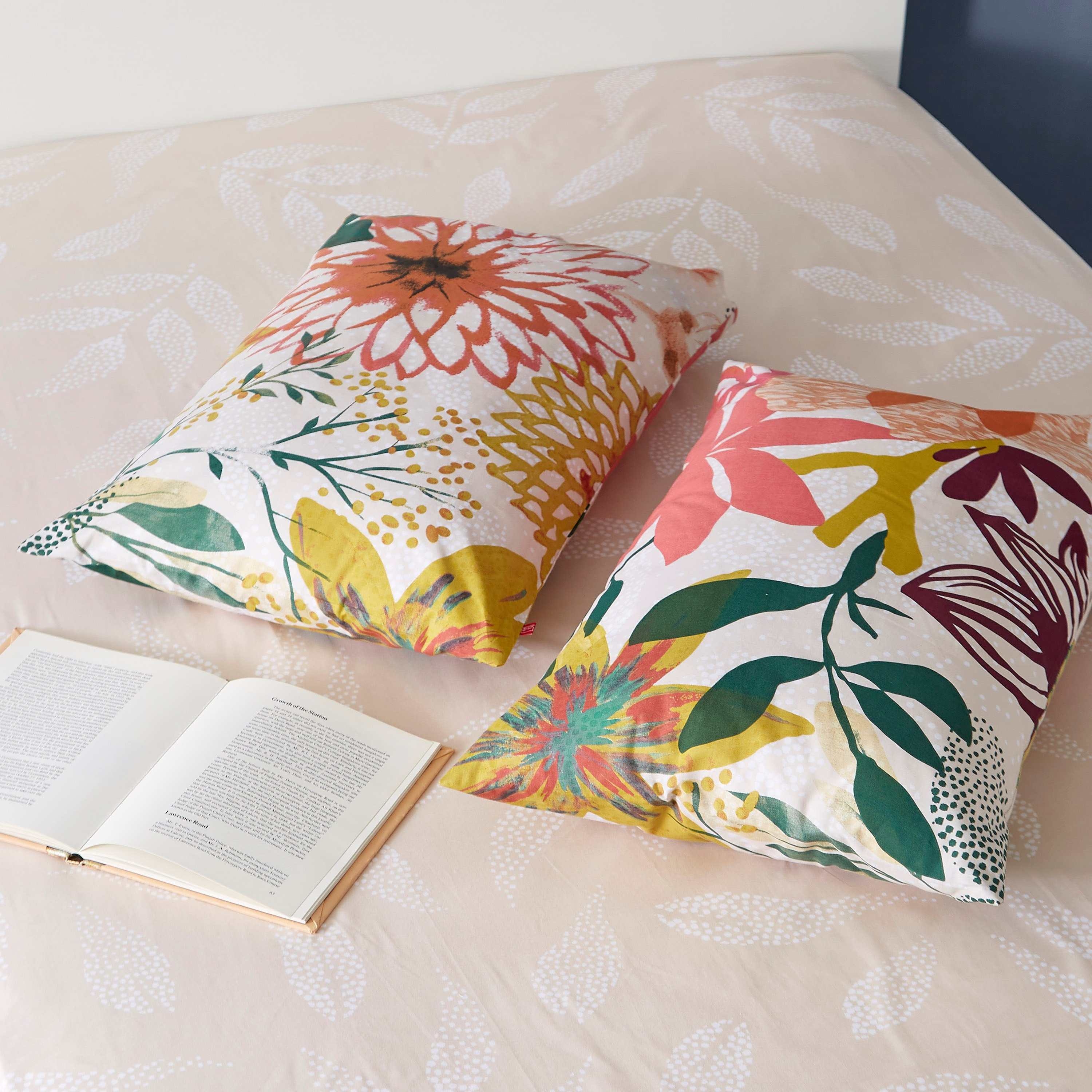 طقم لحاف قطن مزدوج بطبعات 5 قطع من فلوري - 160x220 سم-hbxhomeware-hbxdecorandfurnishings-image-5