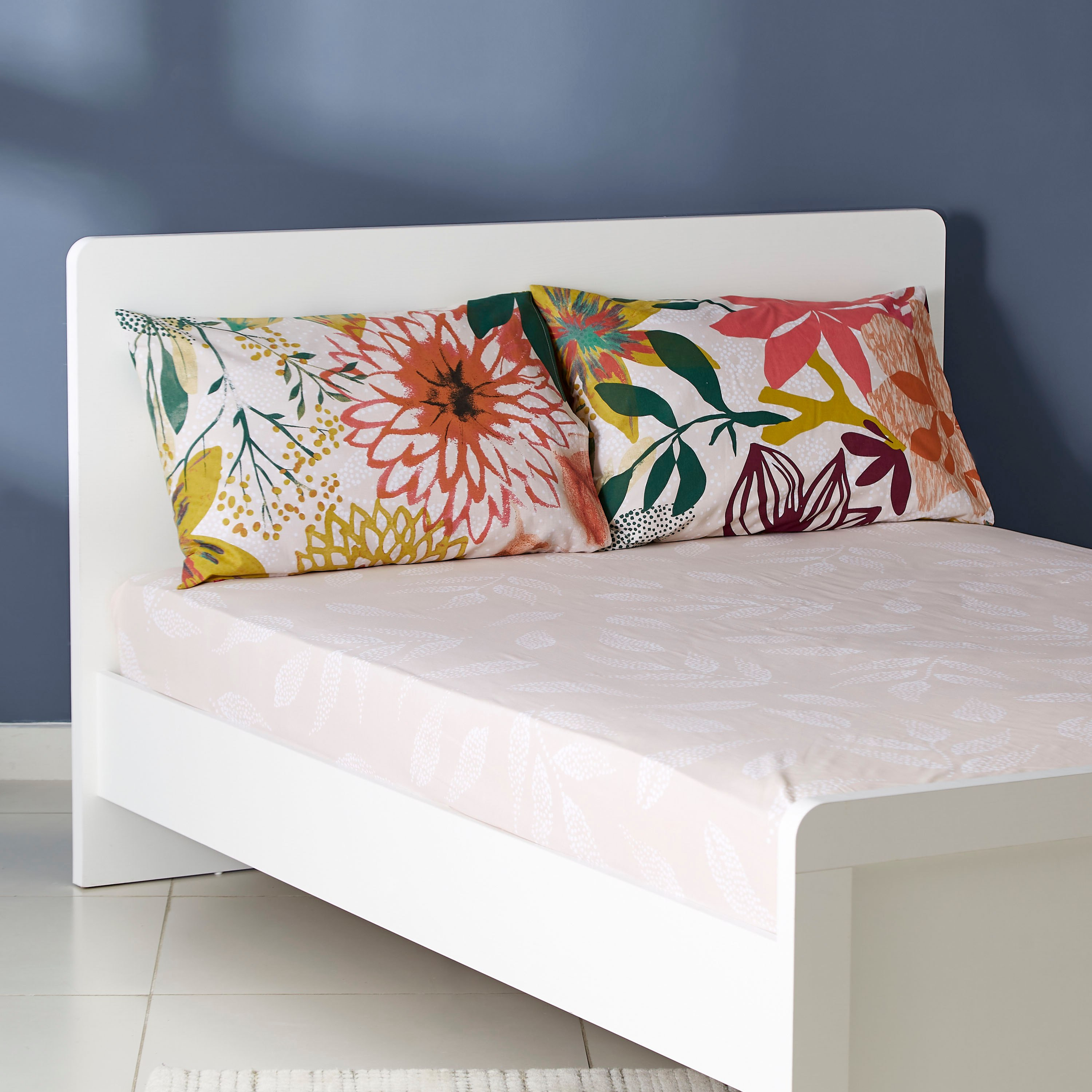 طقم لحاف قطن مزدوج بطبعات 5 قطع من فلوري - 160x220 سم-hbxhomeware-hbxdecorandfurnishings-image-7