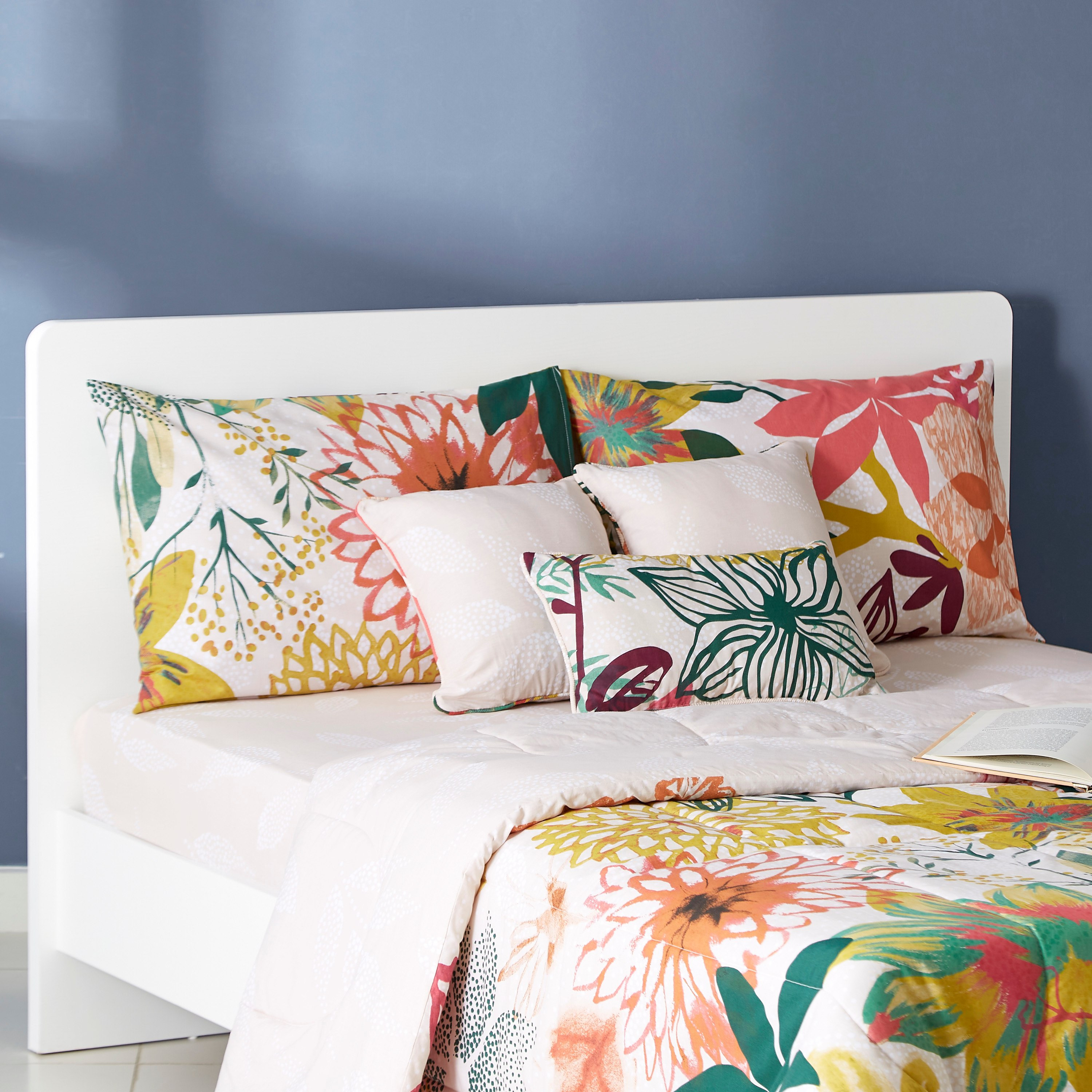 Flori 7-Piece King Printed Cotton BIAB Comforter Set - 220x240 cm-hbxhomeware-hbxdecorandfurnishings-image-3