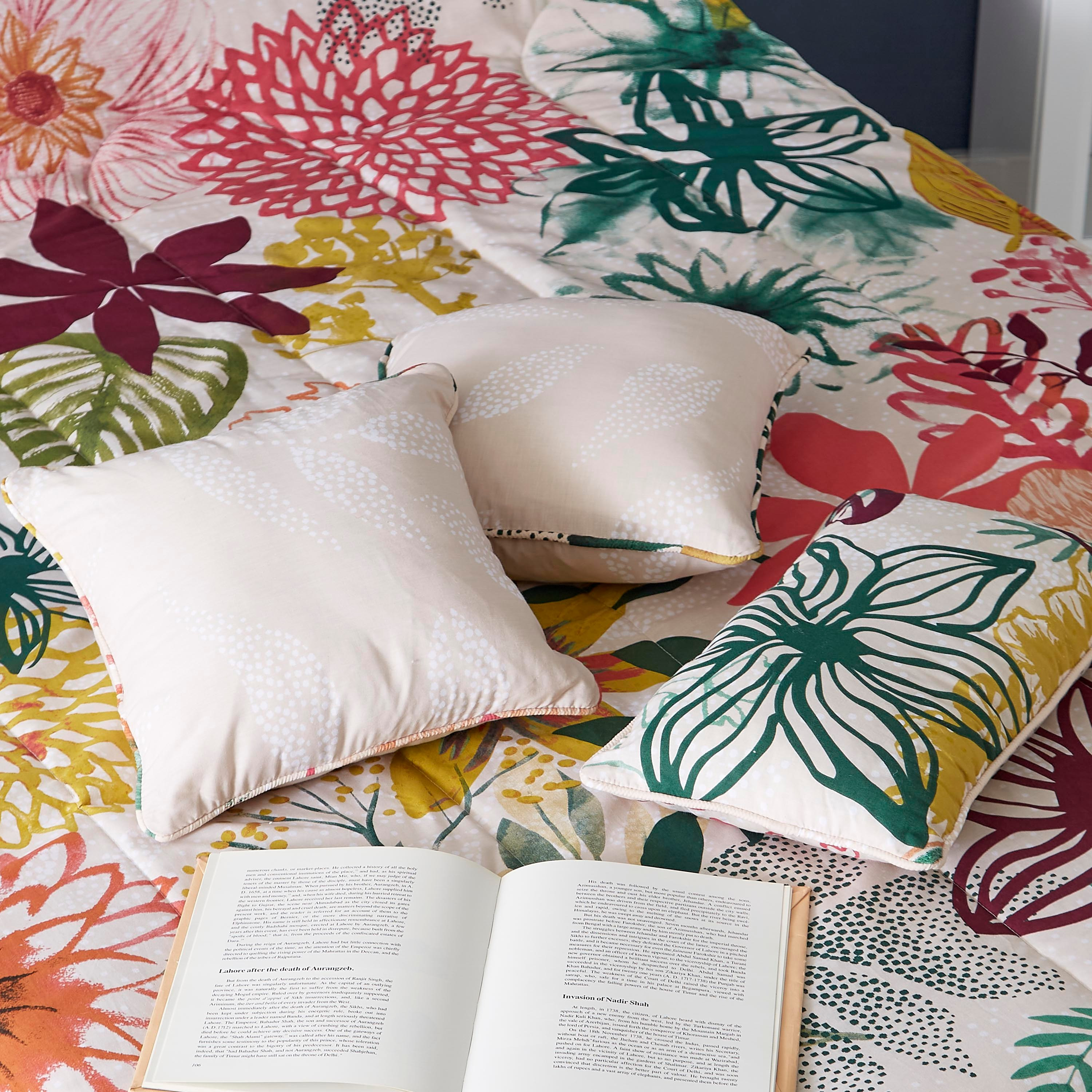 Flori 7-Piece King Printed Cotton BIAB Comforter Set - 220x240 cm-hbxhomeware-hbxdecorandfurnishings-image-4