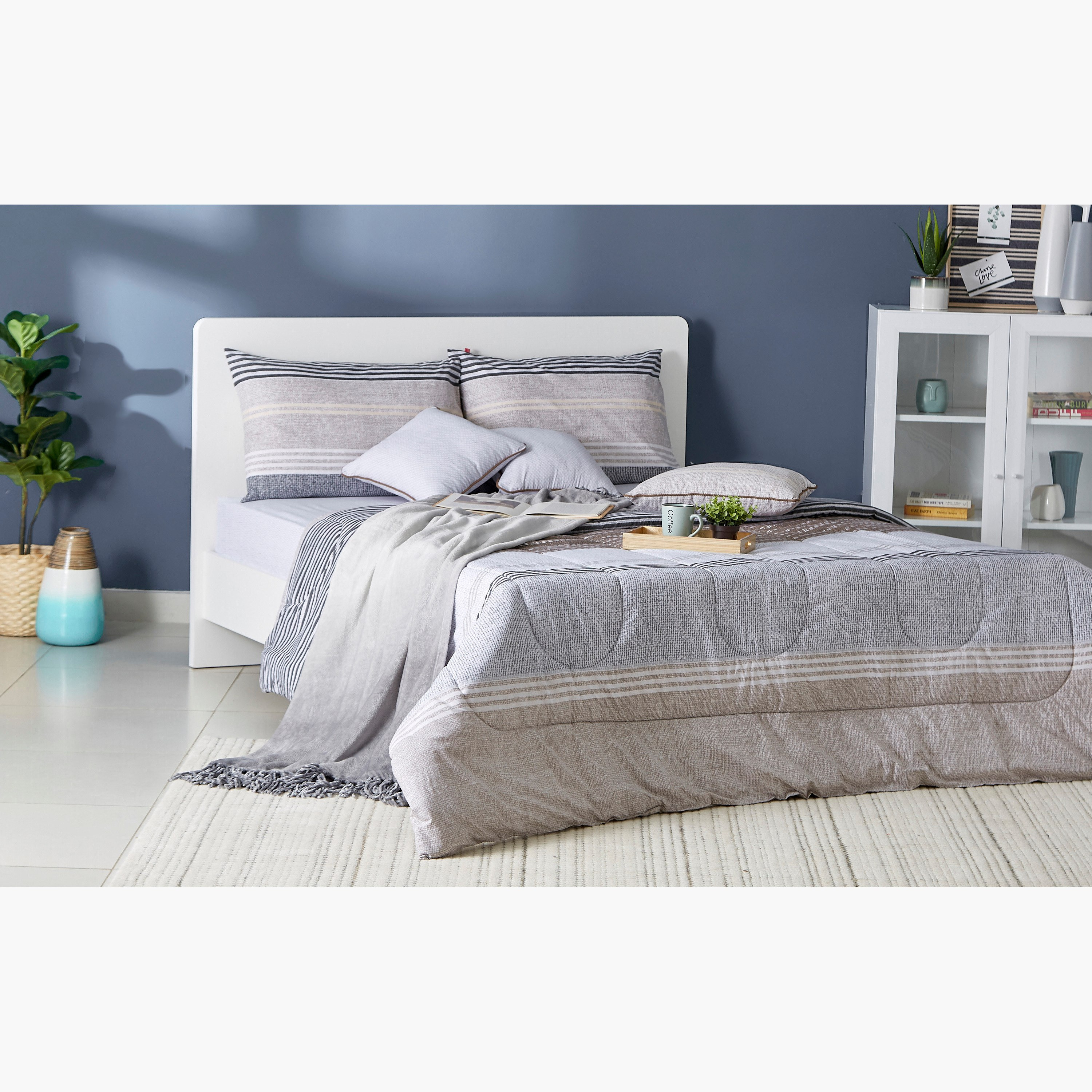 طقم لحاف مزدوج قطن 5 قطع بطبعات من لين جراي - 160x220 سم-PROMO_HB_AE_B1G1_250925-image-10