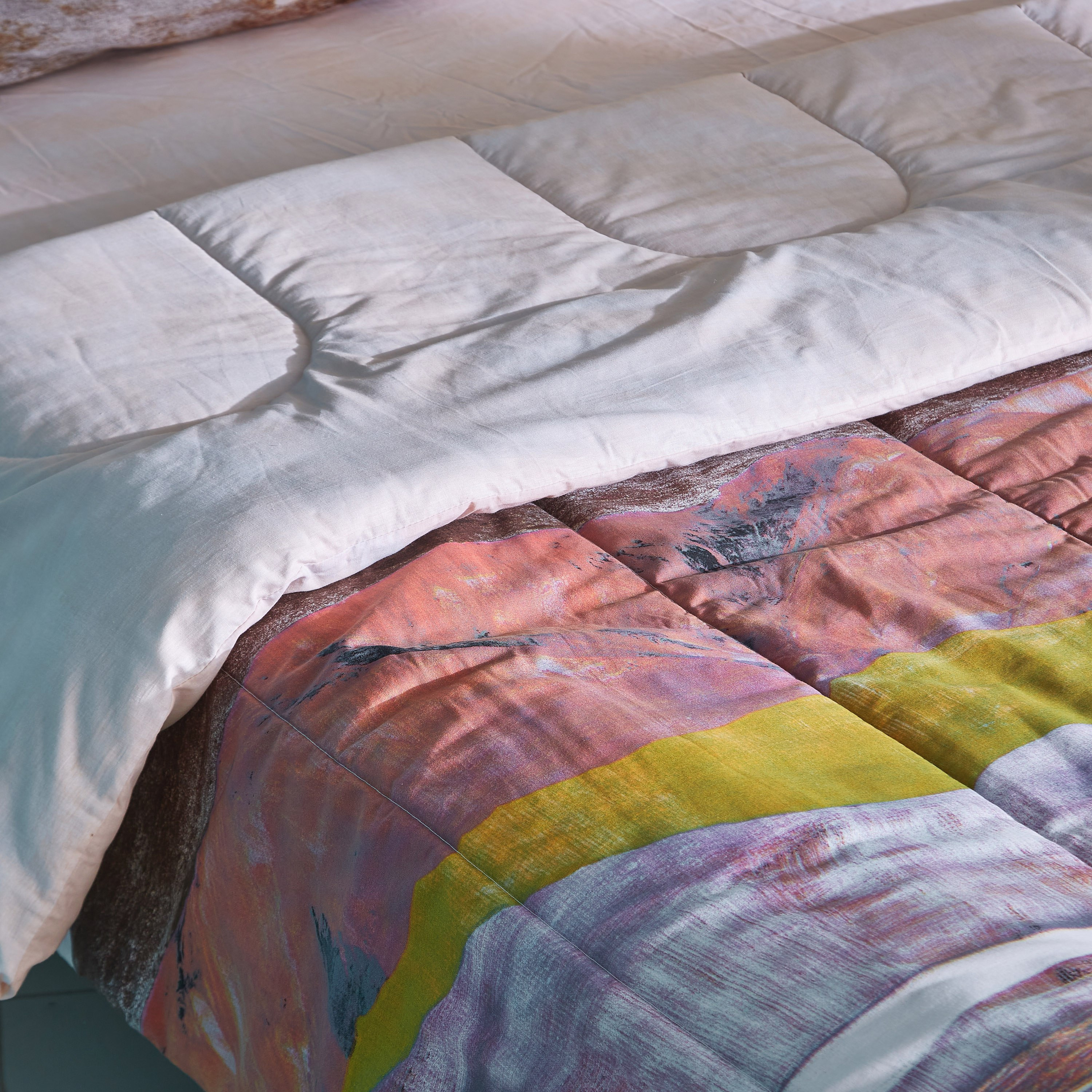 طقم لحاف مزدوج قطن بطبعات 5 قطع من جولدن لاند - 160x220 سم-hbxhomeware-hbxdecorandfurnishings-image-3
