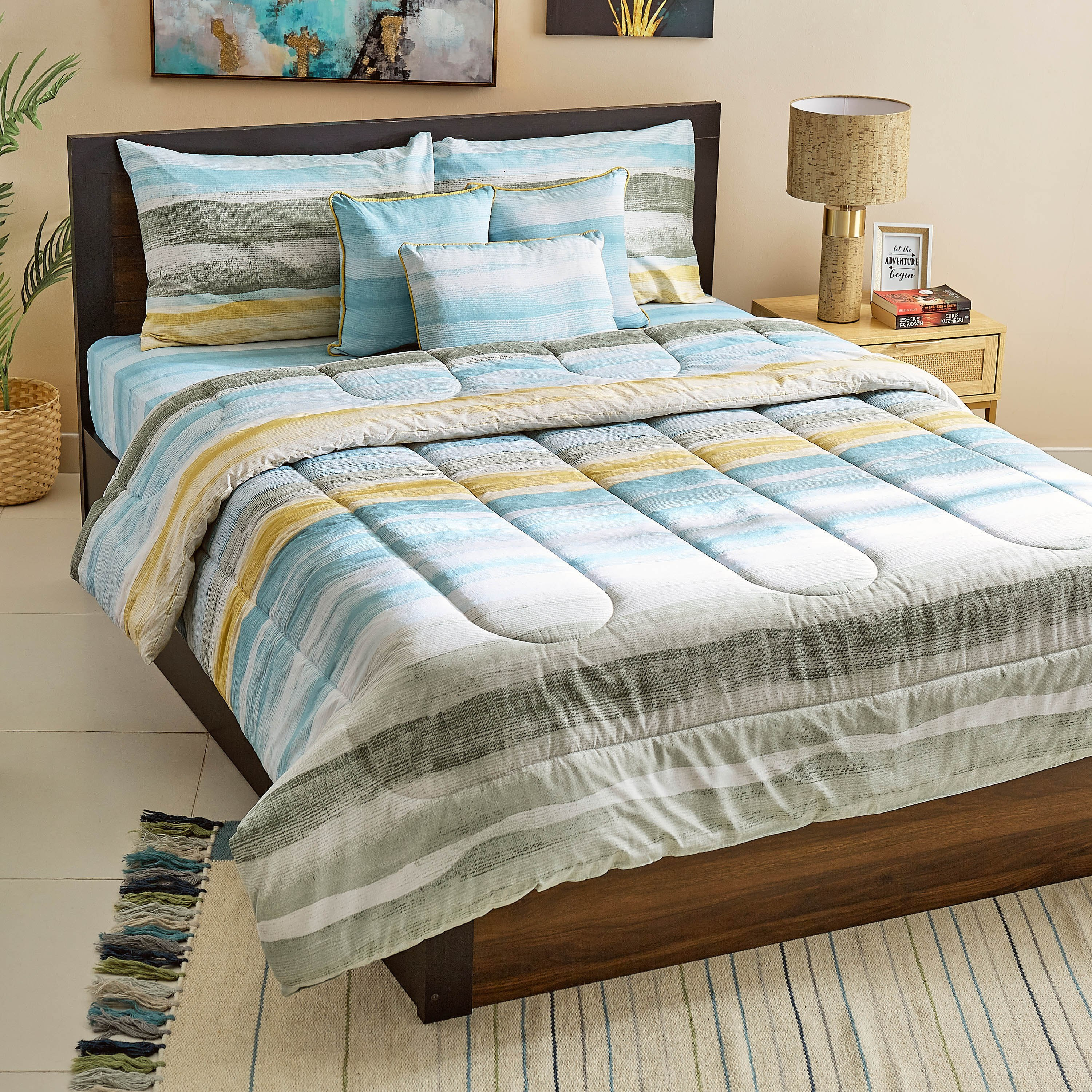 Palette Printed Cotton King 7-Piece BIAB Comforter Set - 220x240 cm-hbxhomeware-bedding-bedinabag-image-1