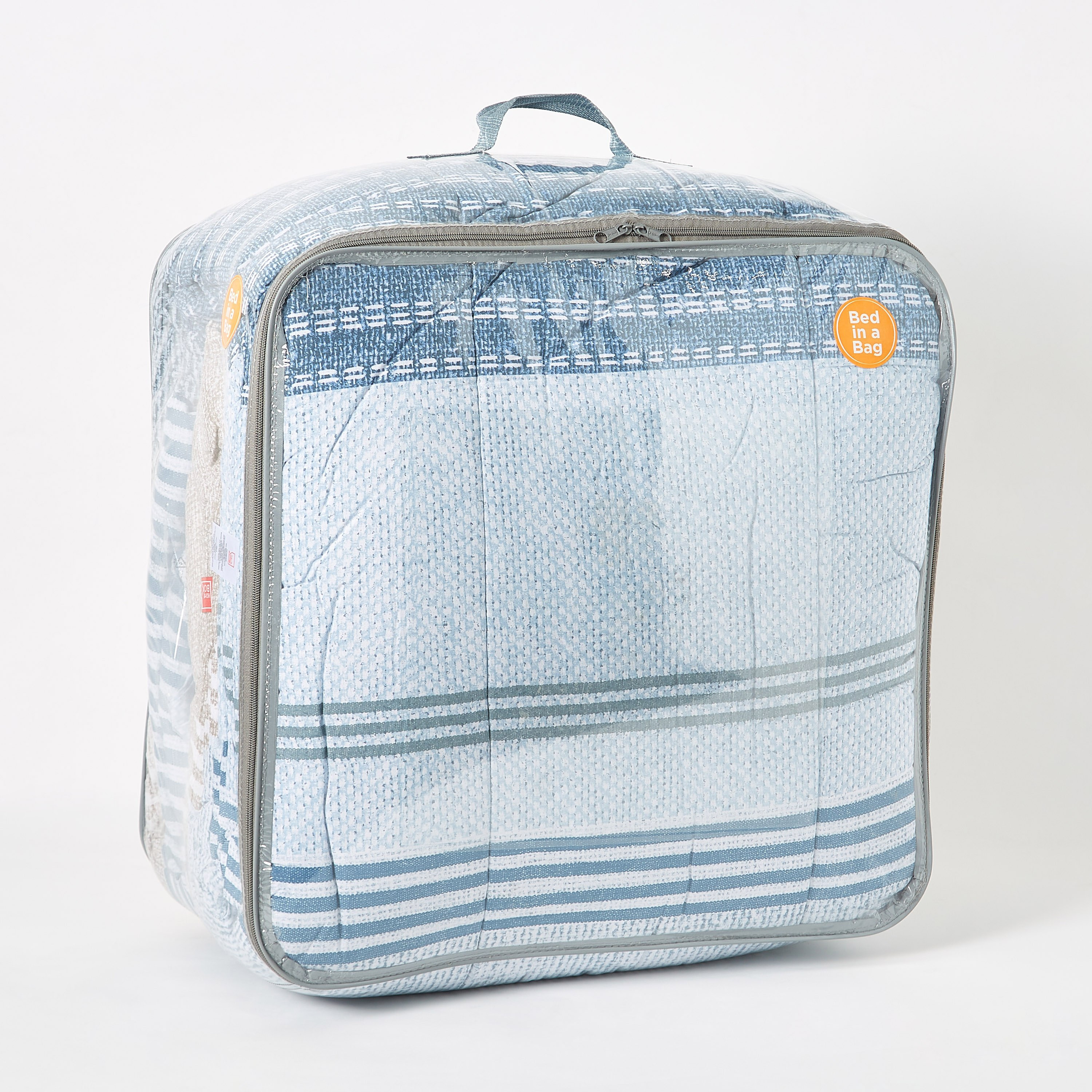 Lin Blue Printed 5-Piece Twin Cotton BIAB Comforter Set - 160x220 cm-hbxhomeware-hbxdecorandfurnishings-image-11