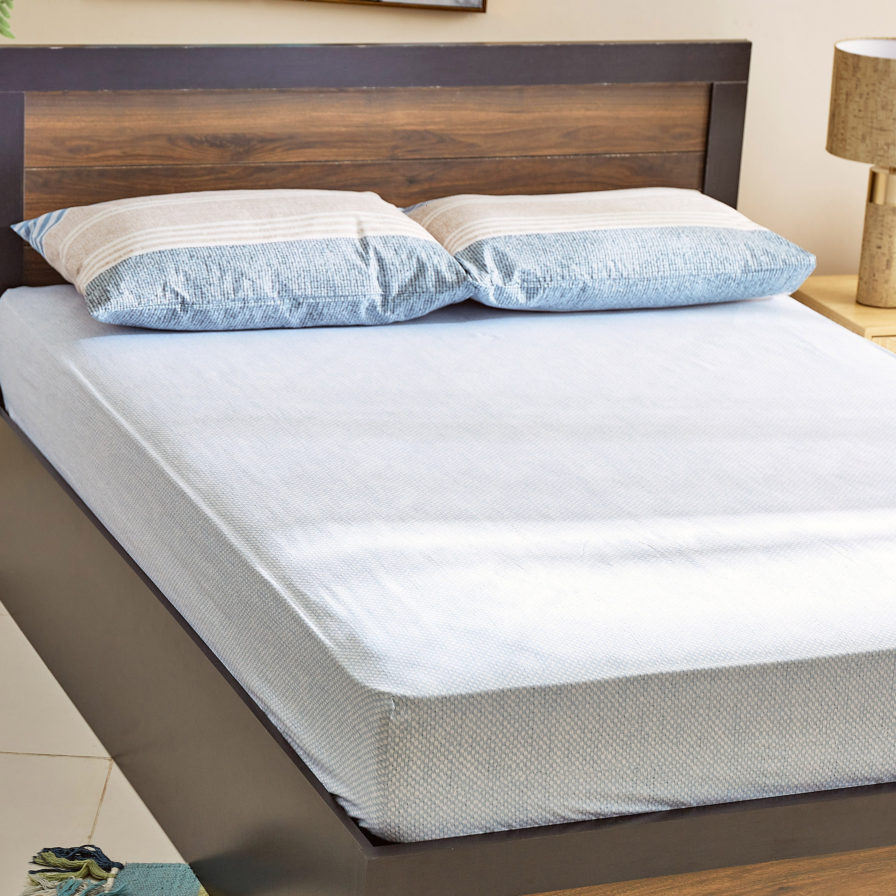 Lin Blue Printed 5-Piece Twin Cotton BIAB Comforter Set - 160x220 cm-hbxhomeware-hbxdecorandfurnishings-image-7