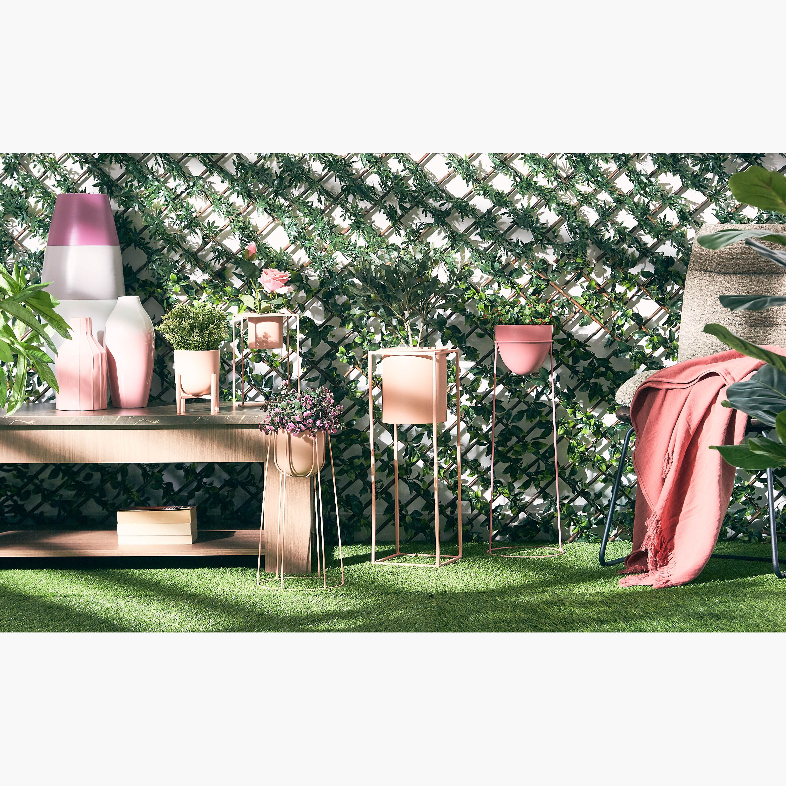 حامل إناء زرع معدني مع وعاء من ليام - 16x16x26سم-hbxhomeware-hbxdecorandfurnishings-image-4