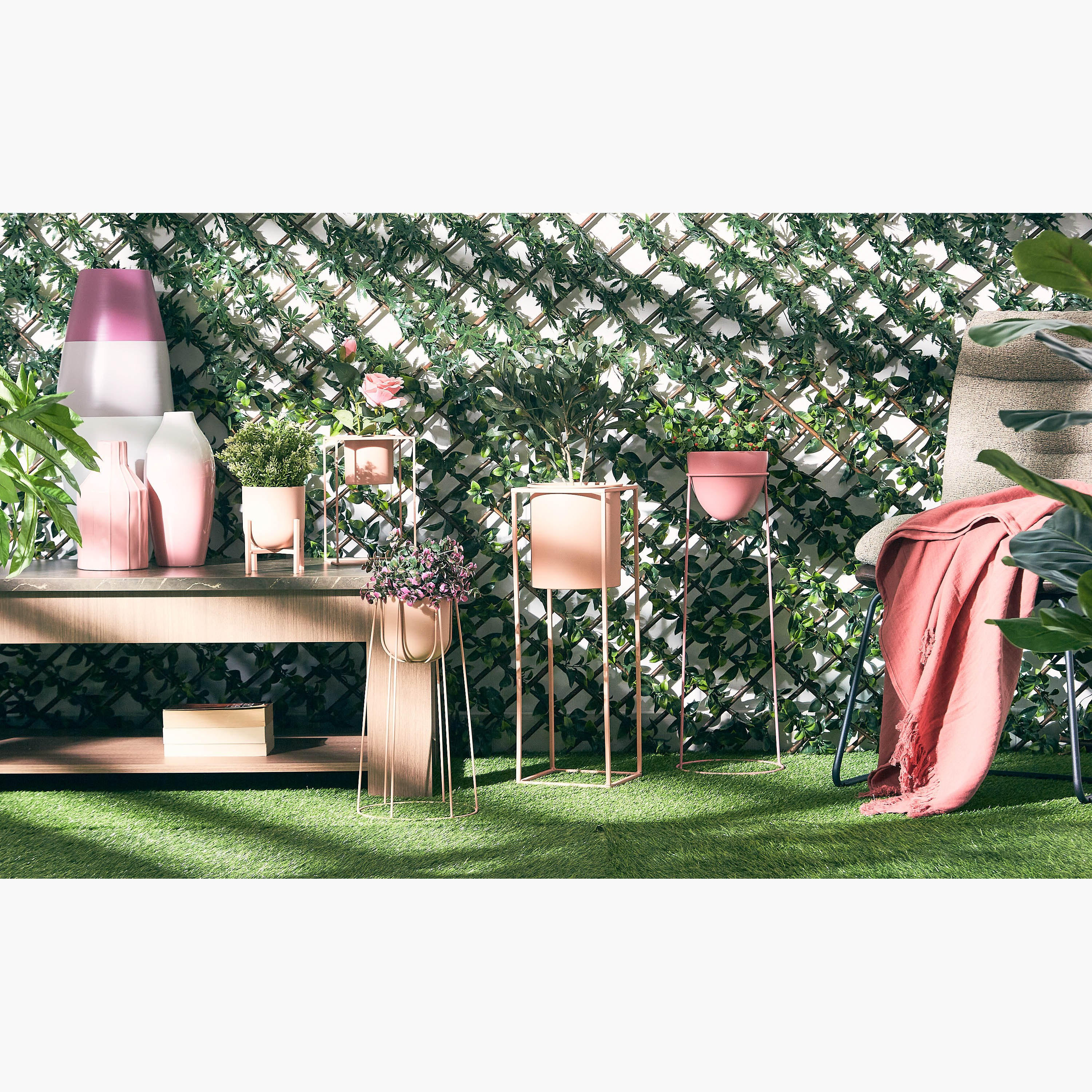 إناء زرع معدني طويل بإصيص بلاستيك من ليام - 22x65 سم-PROMO_HB_AE_B1G1_250925-image-4