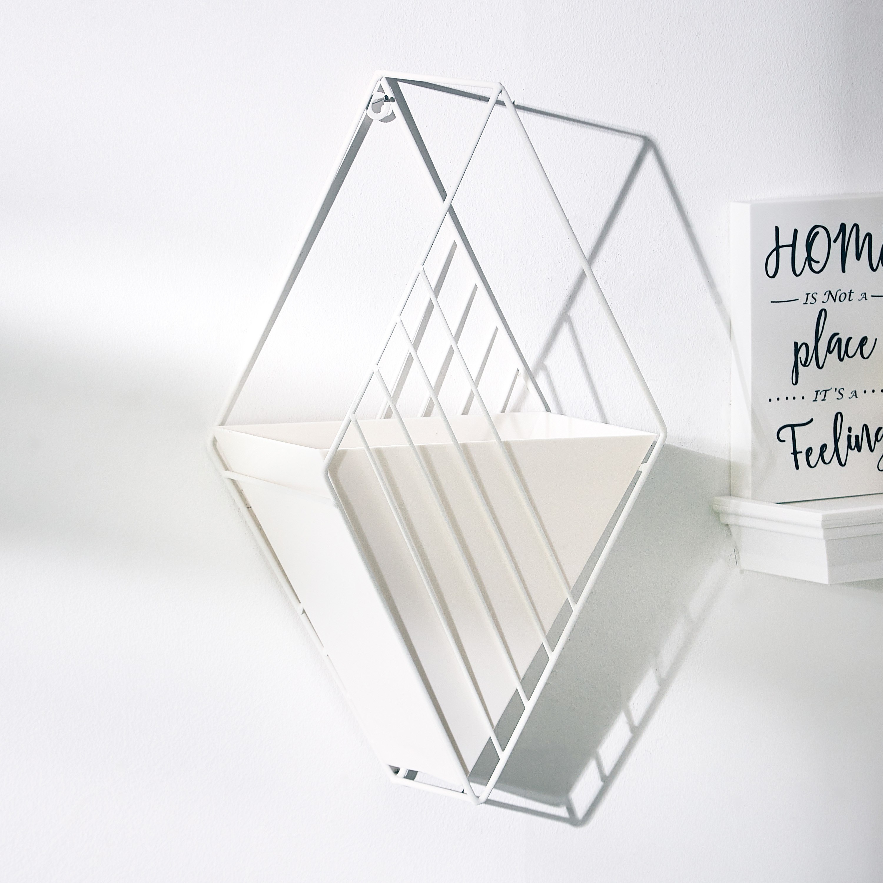 Liam Wall Hanging Metal Planter with Pot - 21x13x39 cm-hbxhomeware-hbxdecorandfurnishings-image-1