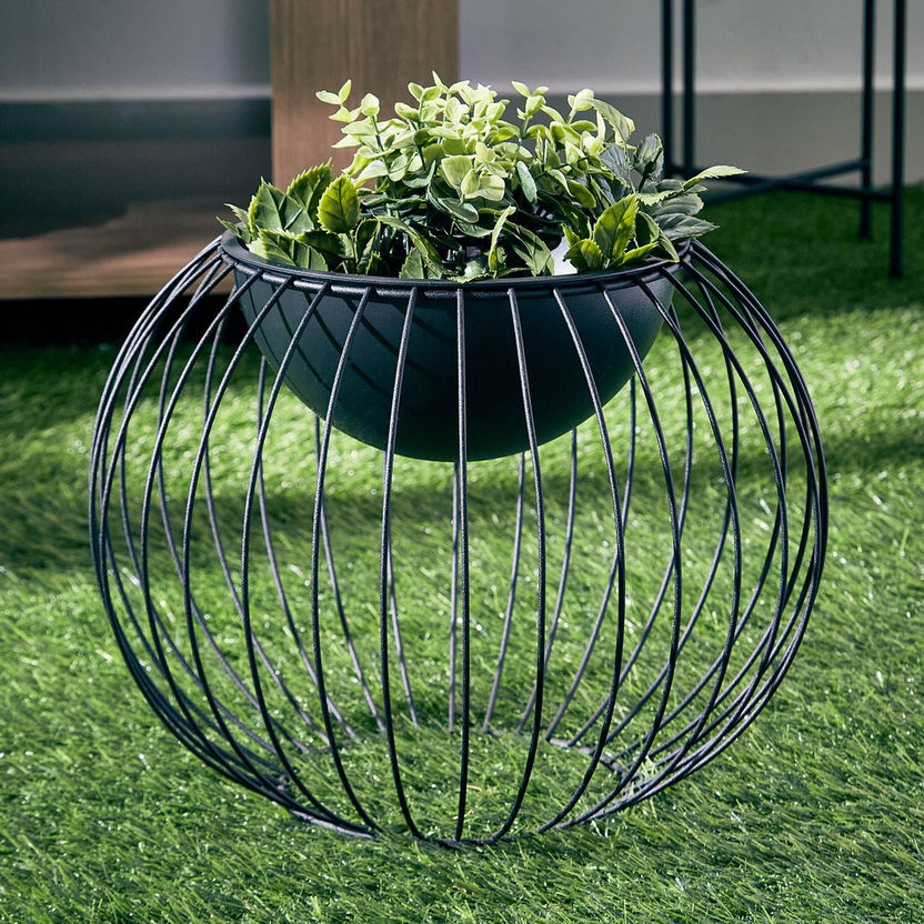 Liam Metal Planter with Pot - 33x33x25 cm-Planters and Urns-image-1