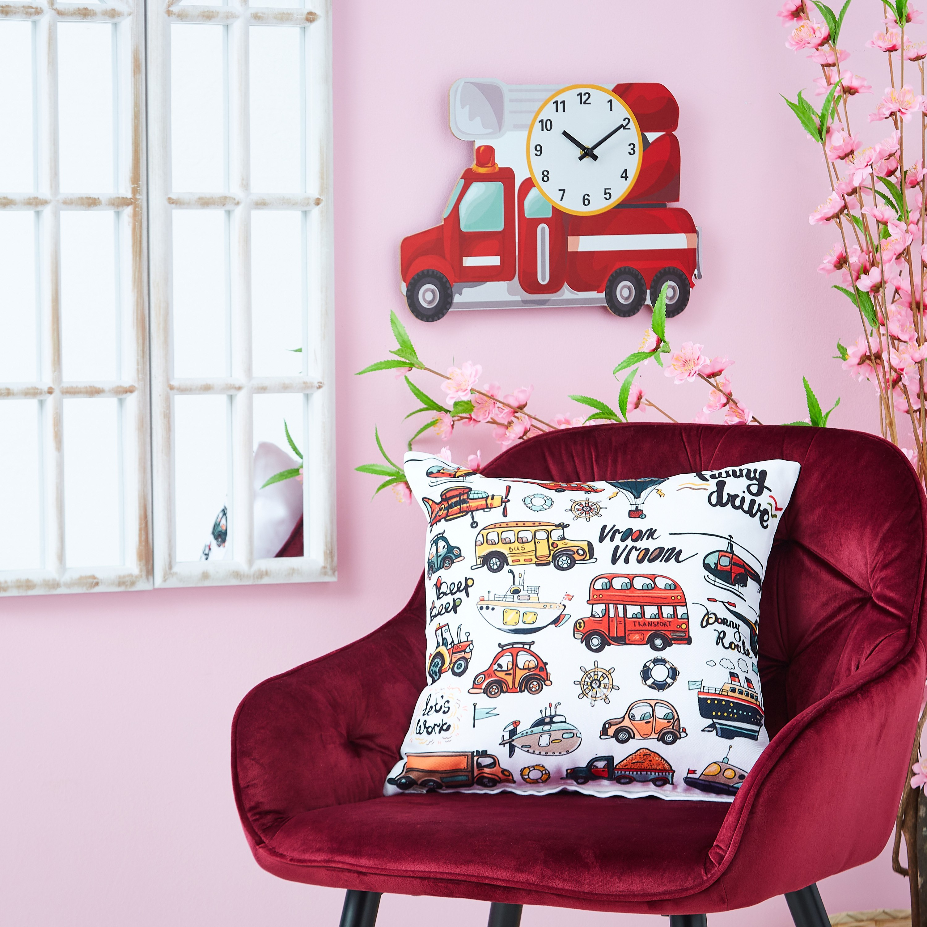 Dalby Transport Printed Cushion Cover - 40x40 cm-hbxhomeware-hbxkidsandyouth-image-4