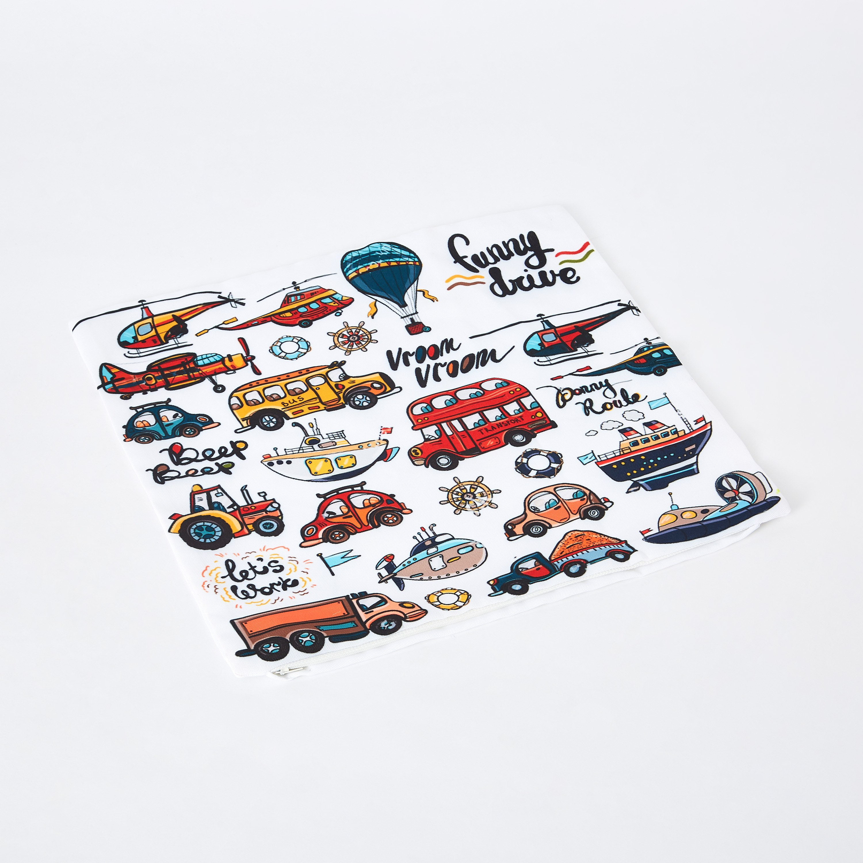 Dalby Transport Printed Cushion Cover - 40x40 cm-hbxhomeware-hbxkidsandyouth-image-5