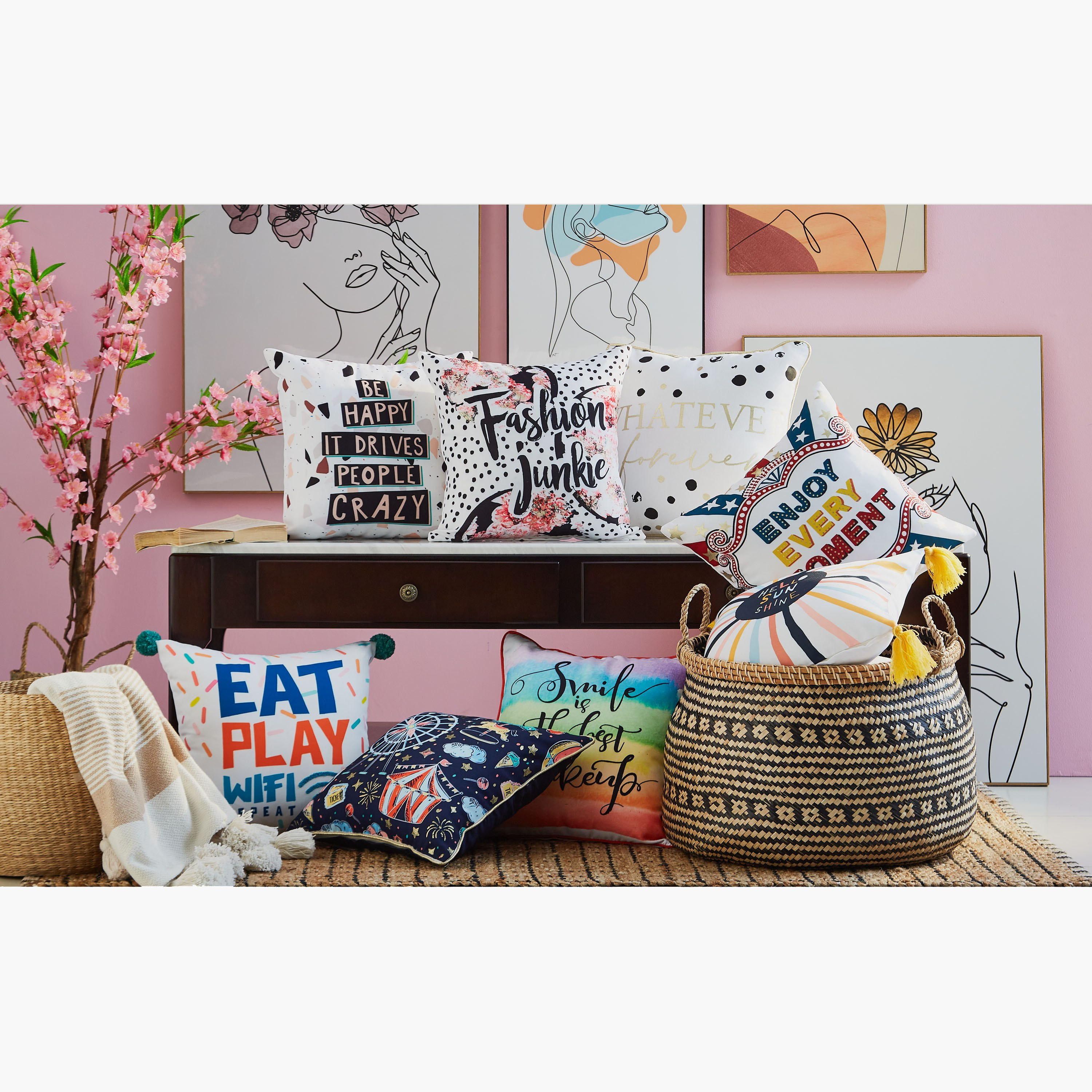 غطاء وسادة بطبعات فاشون جانكي من دالبي - 40x40 سم-hbxhomeware-hbxkidsandyouth-image-4