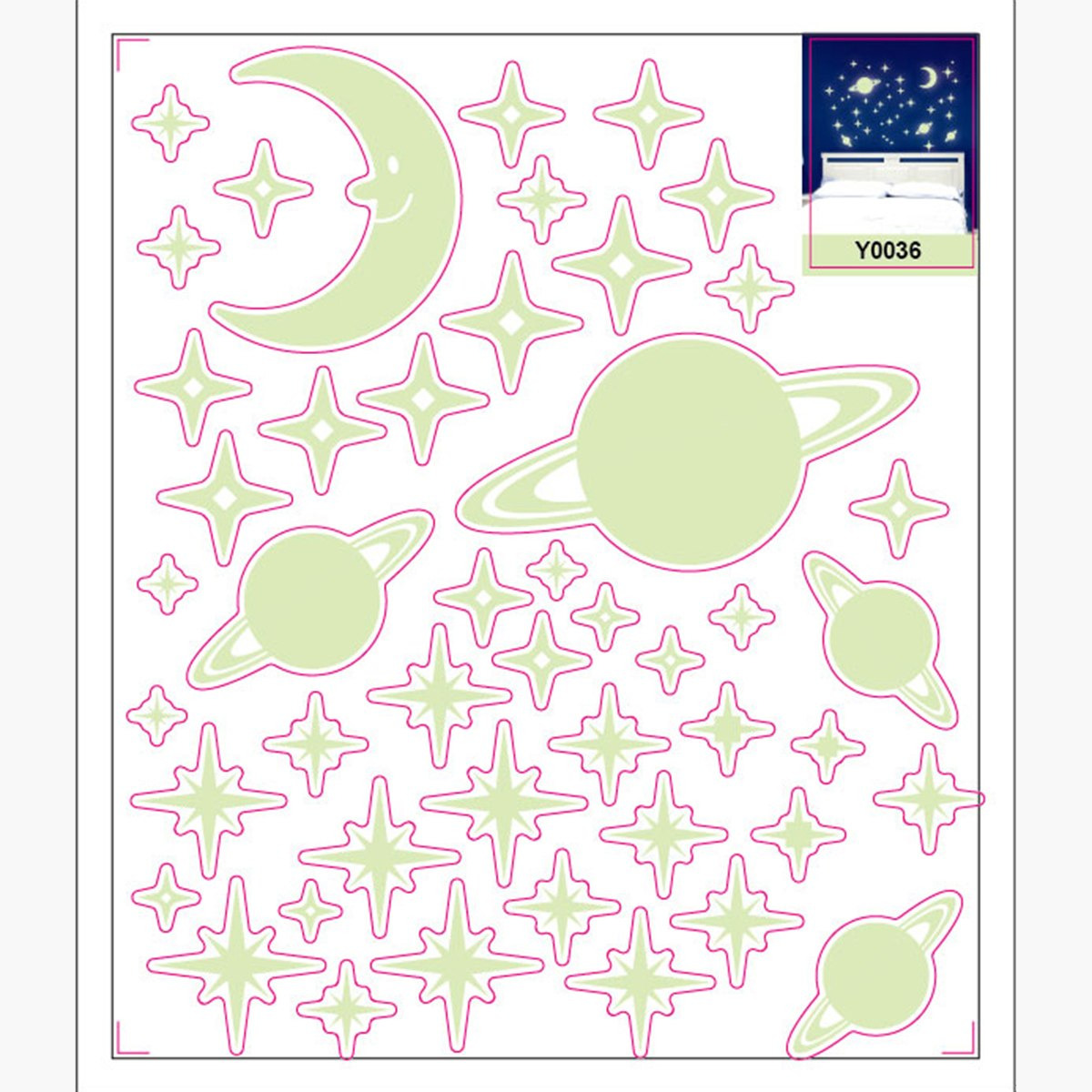 ملصقات قابلة لإعادة الاستخدام بتصميم كواكب تتوهج في الظلام من راريتي - 21x24 سم-hbxhomeware-hbxkidsandyouth-image-1