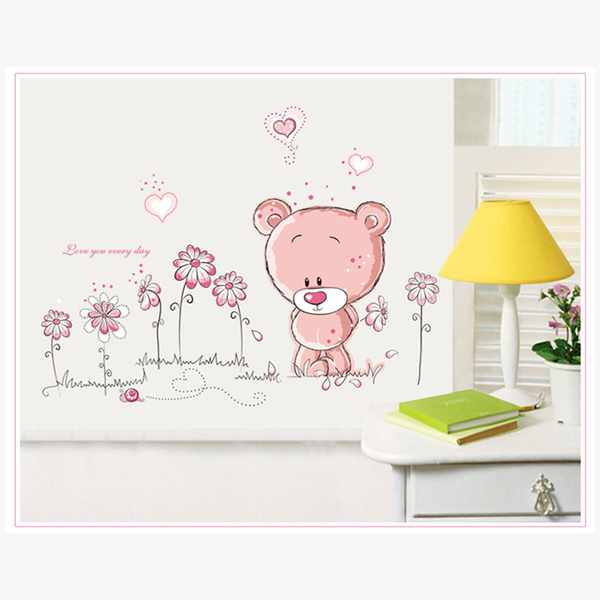 Rarity Pink Bear Reusable Stickers - 50x70 cm-hbxhomeware-hbxkidsandyouth-image-1