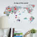 Rarity World Map Reusable Stickers - 50x70 cm-Wall Stickers-thumbnailMobile-0
