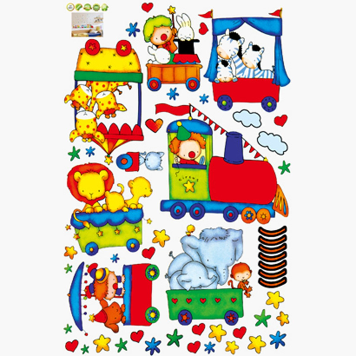 ملصقات قابلة لإعادة الاستخدام بتصميم قطار من راريتي - 60x90 سم-hbxhomeware-hbxkidsandyouth-image-2