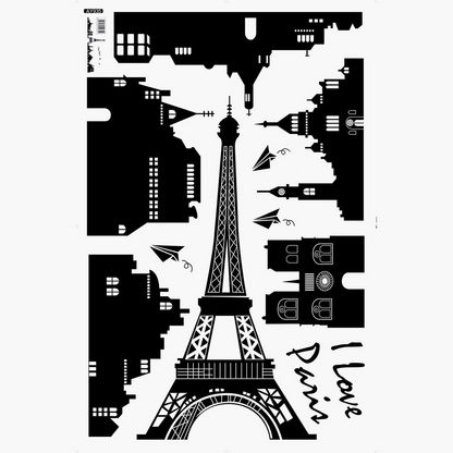 Rarity Parisian Outline Reusable Stickers - 60x90 cms