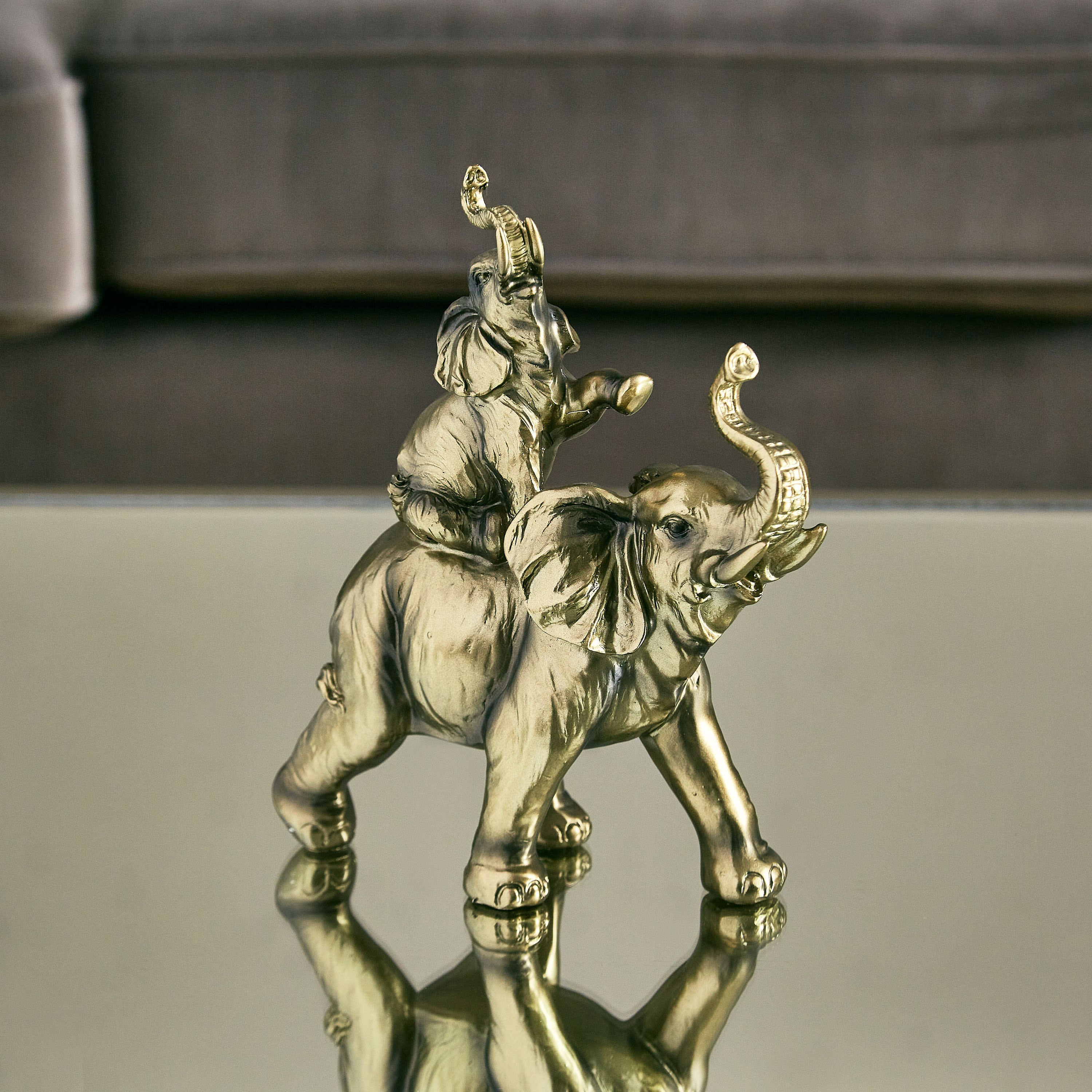تمثال الفيل الابن ووالده بولي ريزين من ميرايا - 17x7.4x20 سم-hbxhomeware-homedecor-figurinesandornaments-image-1