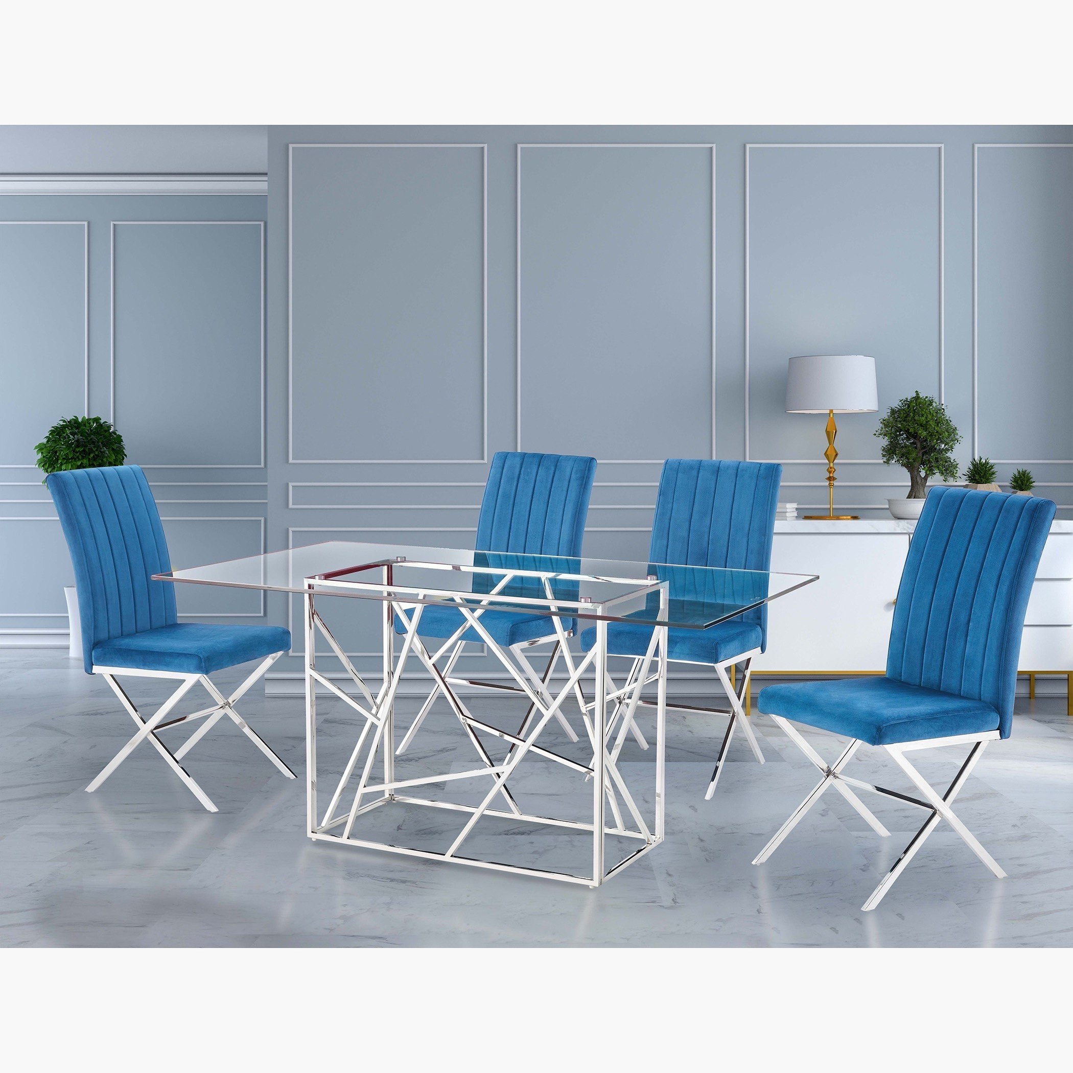 طاولة سفرة لـ 6 مقاعد من كوندرو-hbxfurniture-diningtablesandsets-diningsets-sixseater-image-1