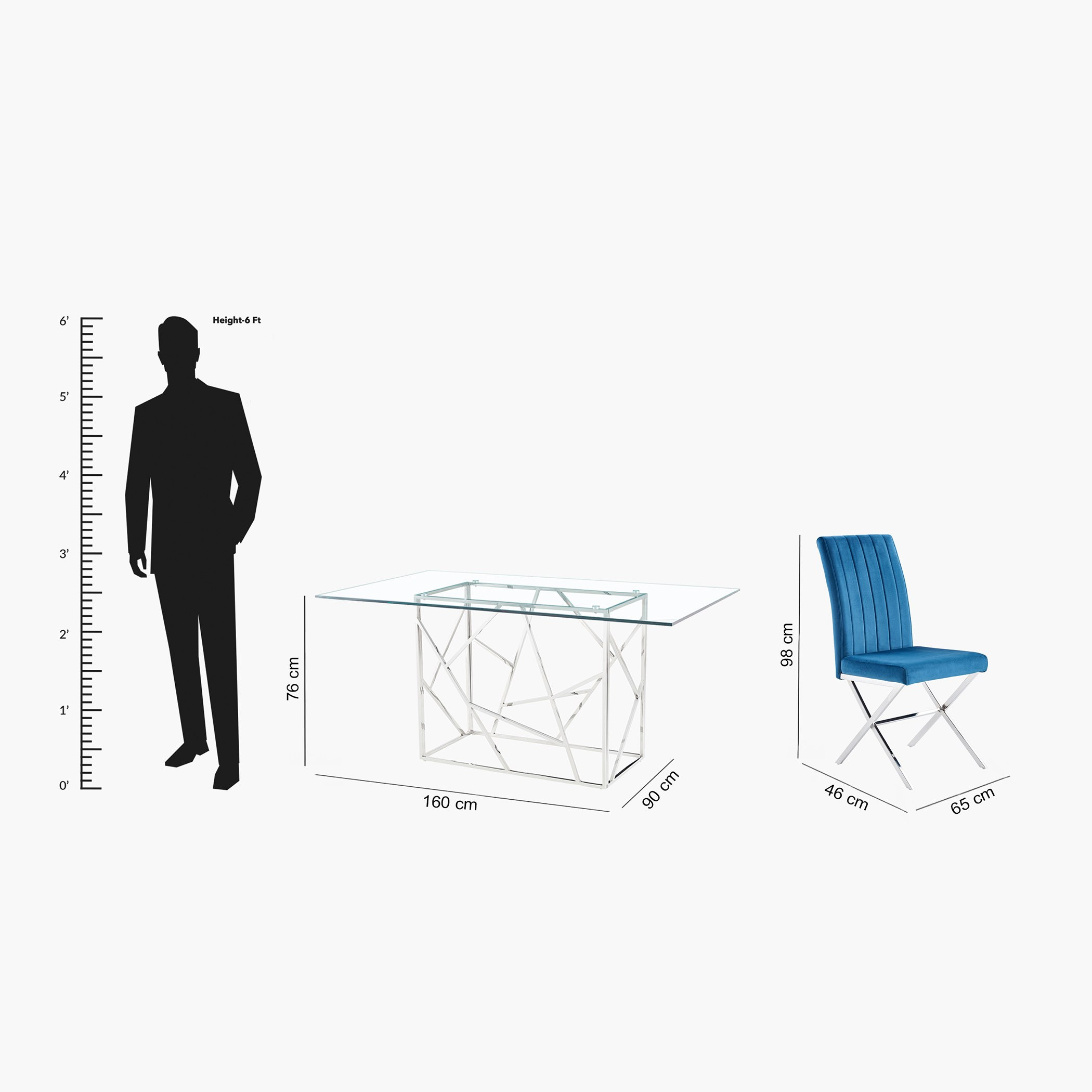 طاولة سفرة لـ 6 مقاعد من كوندرو-hbxfurniture-diningtablesandsets-diningsets-sixseater-image-11