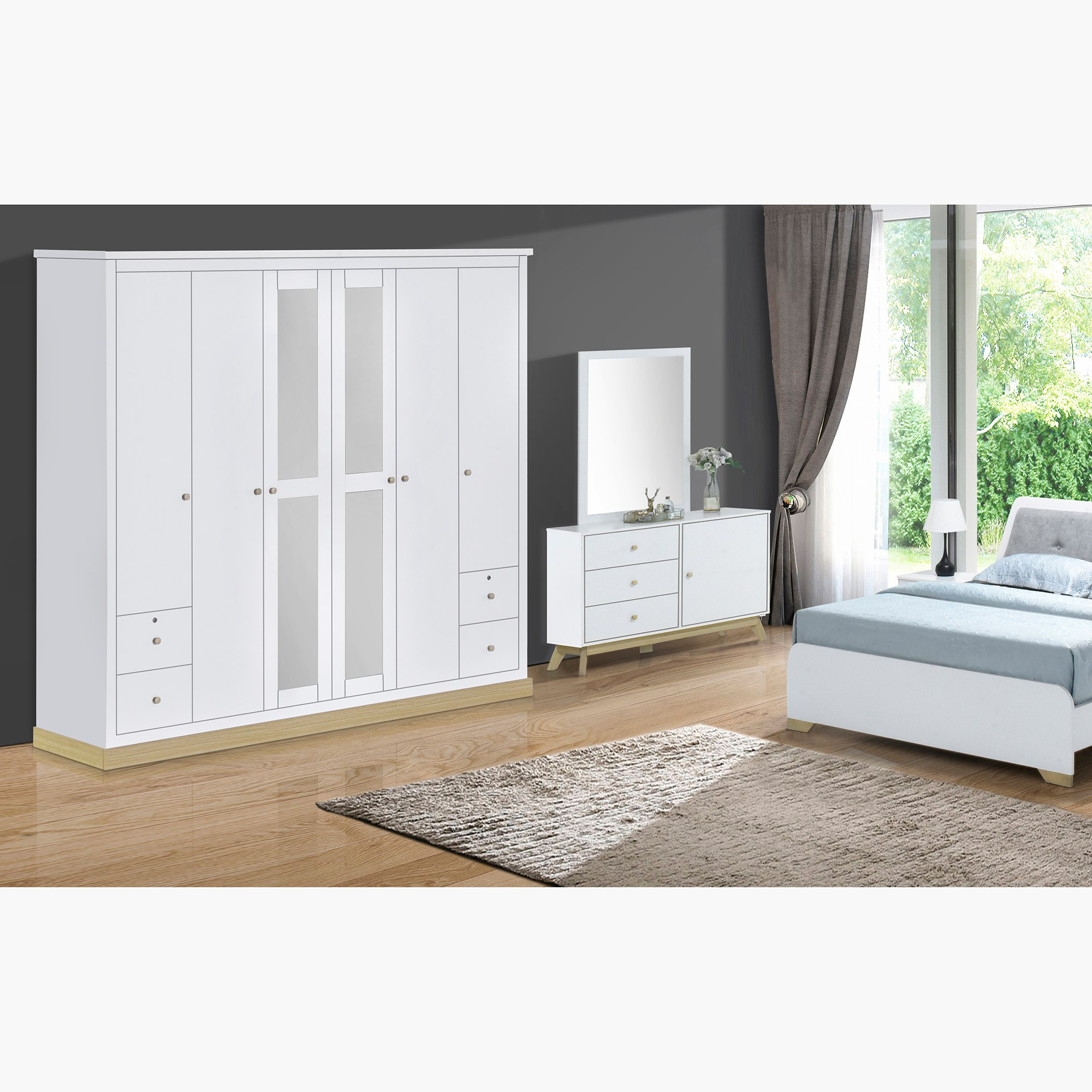 خزانة ملابس بـ6 أبواب ومرآة من سويدن-hbxfurniture-wardrobes-image-8