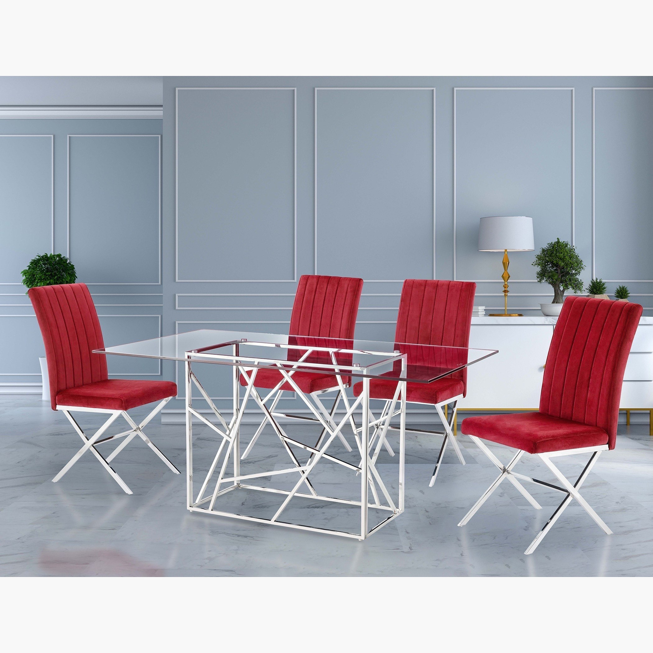 طقم سفرة 6 مقاعد من كواندرو-hbxfurniture-diningtablesandsets-diningsets-sixseater-image-1